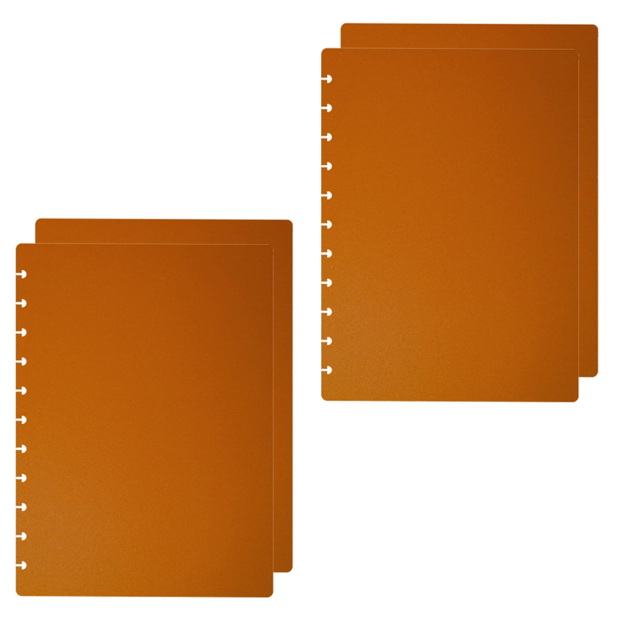 ITSYHPRO 2 Set Letter Discbound Notebook Covers DIY Disc Planner Candy Colors Compatible with Levenger Circa Arc TUL Eagle and Happy Planner(Brown,Letter)