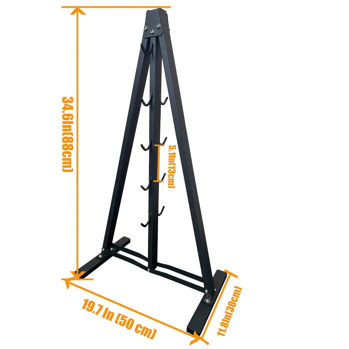Gym Fitness LAT Pull Down Bar Storage Rack for Mag Grip, Heavy Duty A-Frame Stand for Pulldown Attachments (S-ZHIJIA)