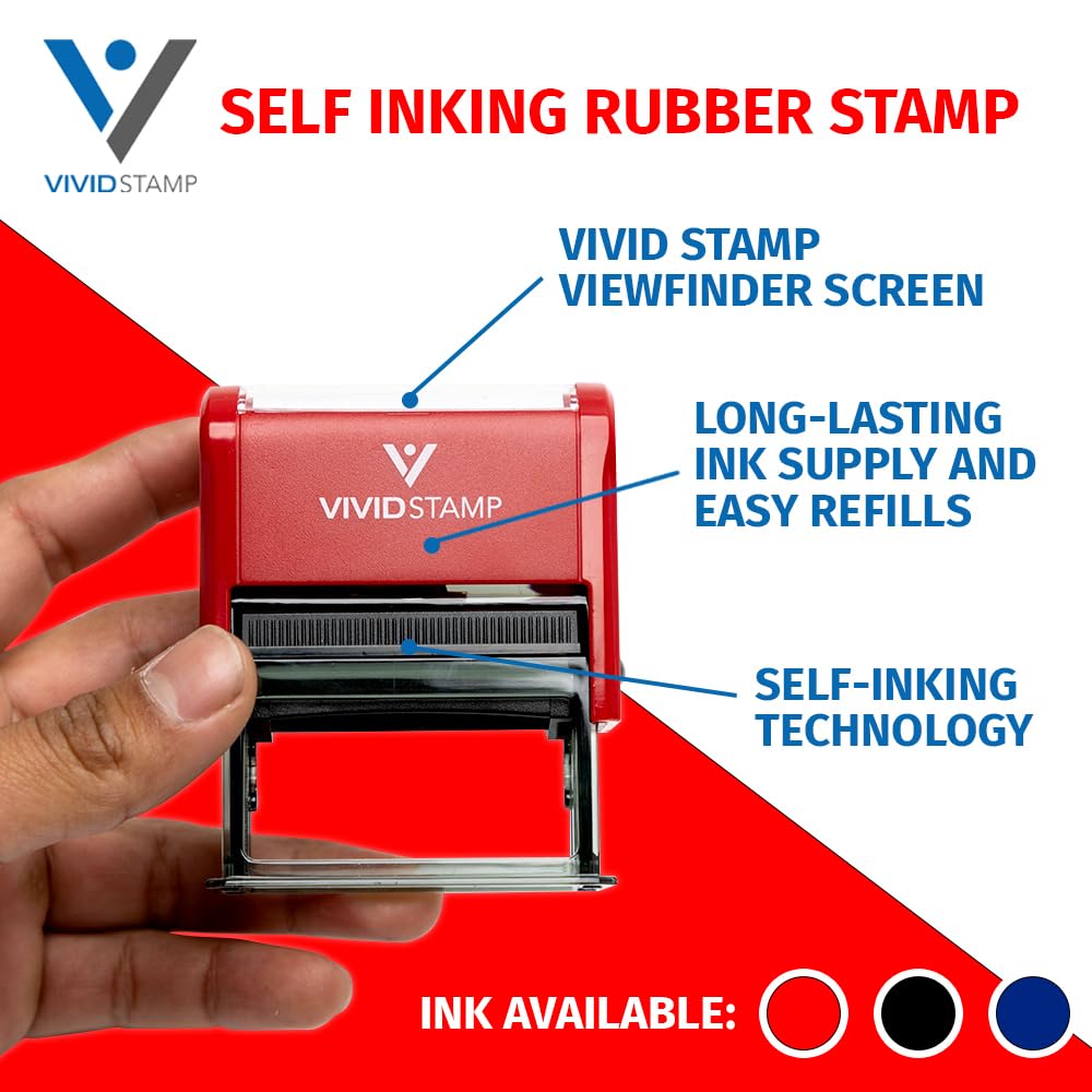 Rubber Stamp Rejected (Stop Vector) Self-Inking Office (Red Ink) - Q-400
