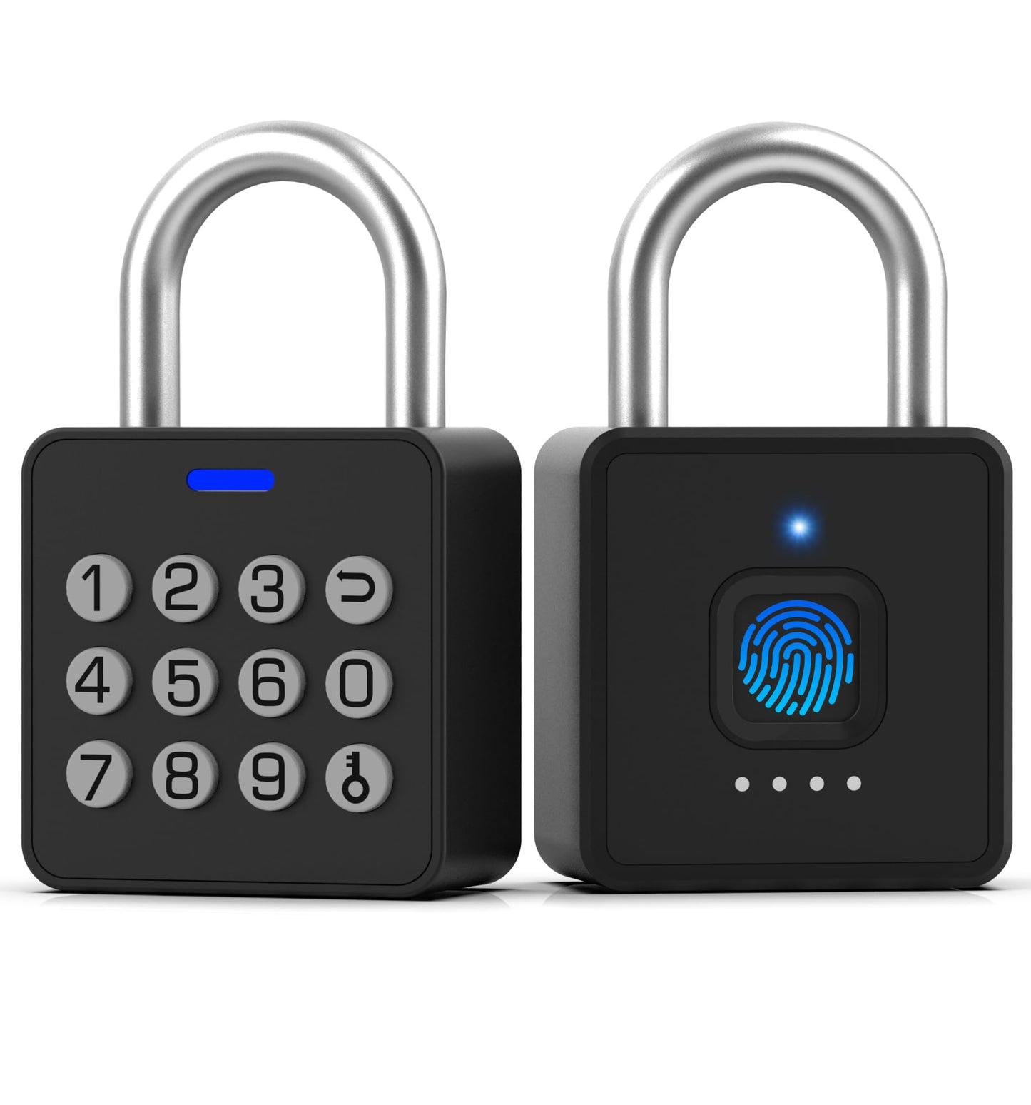 Anweller Fingerprint Gym Locker Lock with Code Keypad, Waterproof Gate Locks for Outdoor Fence, Keyless Entry Smart Combination Padlock, Pad Lock for Locker Storage Unit Shed Pool School