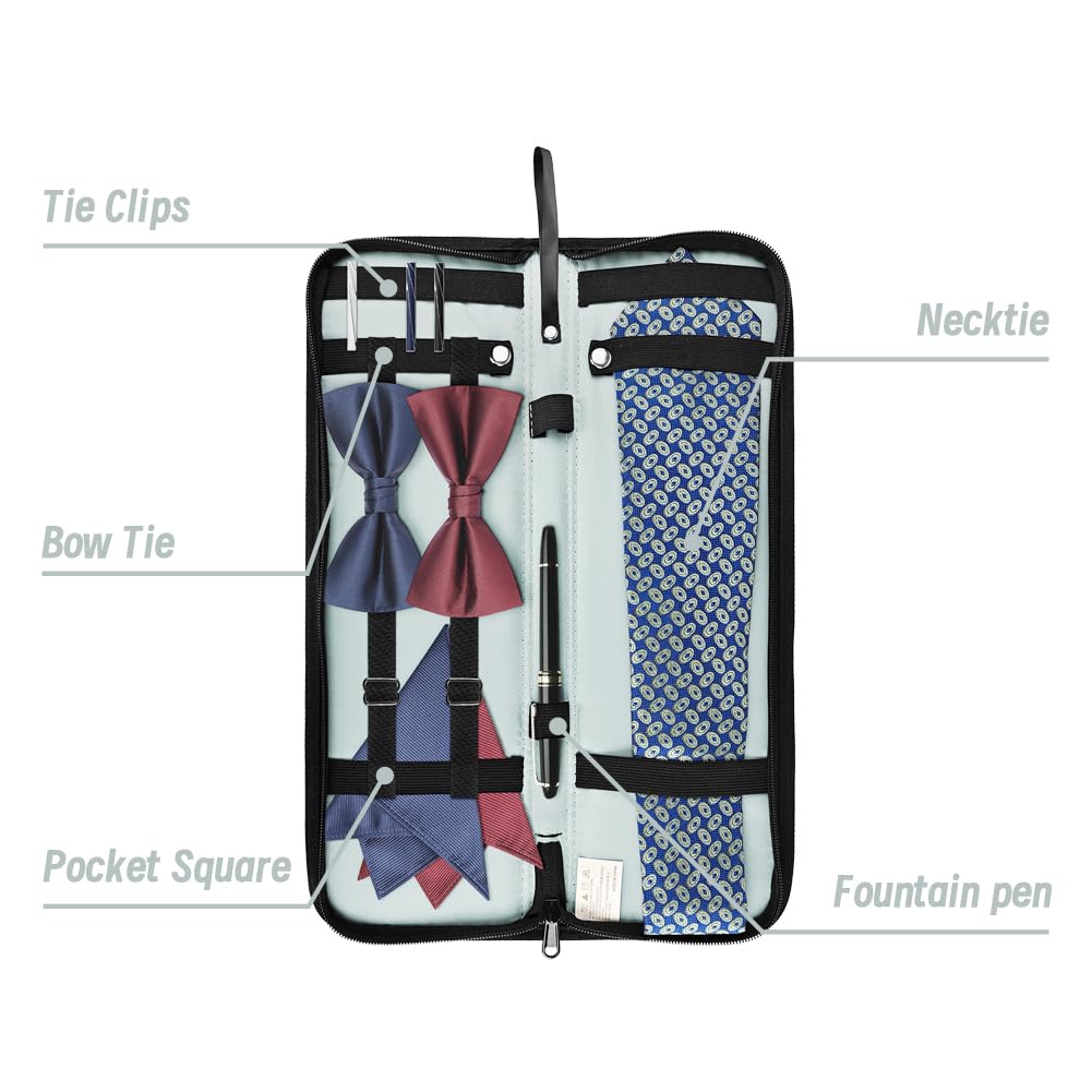 Tie Box Travel Case Men's Necktie Gift Box Rectangle Shape Anti-Wrinkle Storage Business Gift Bow Tie Packaging