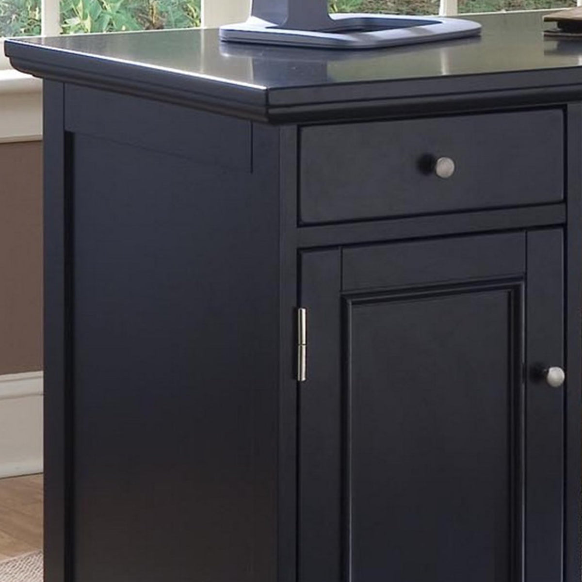 Homestyles Bedford Black Pedestal Desk