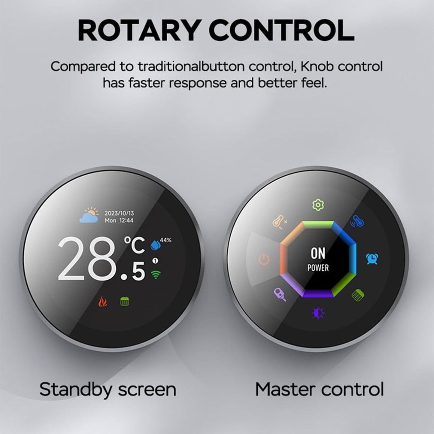 WiFi Smart Thermostat,Temperature Controller,Smart Thermostat for Home,Voice Compatible with Tuya,Heating Digital Thermometer with 1.32in TFT Screen