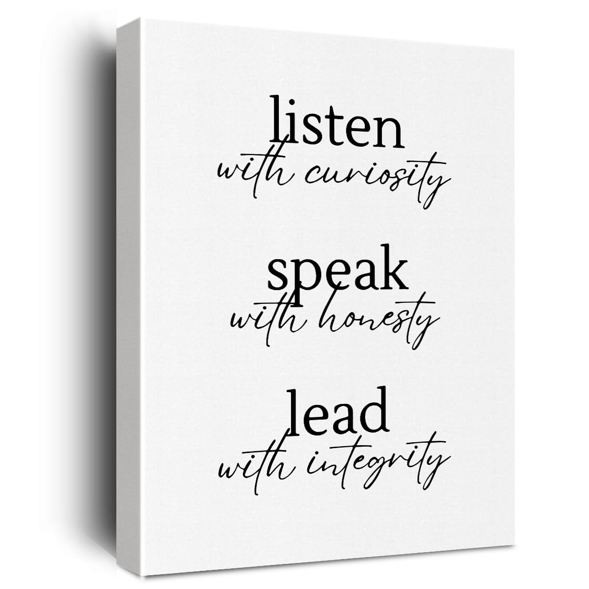 Inspirational Canvas Wall Art Framed HR Office Decor Paintings Canvas Prints Motivational Poster for Home Office Living Room Bedroom Kitchen Cafe Restaurant Garage Wall Decor Artwork Decorative