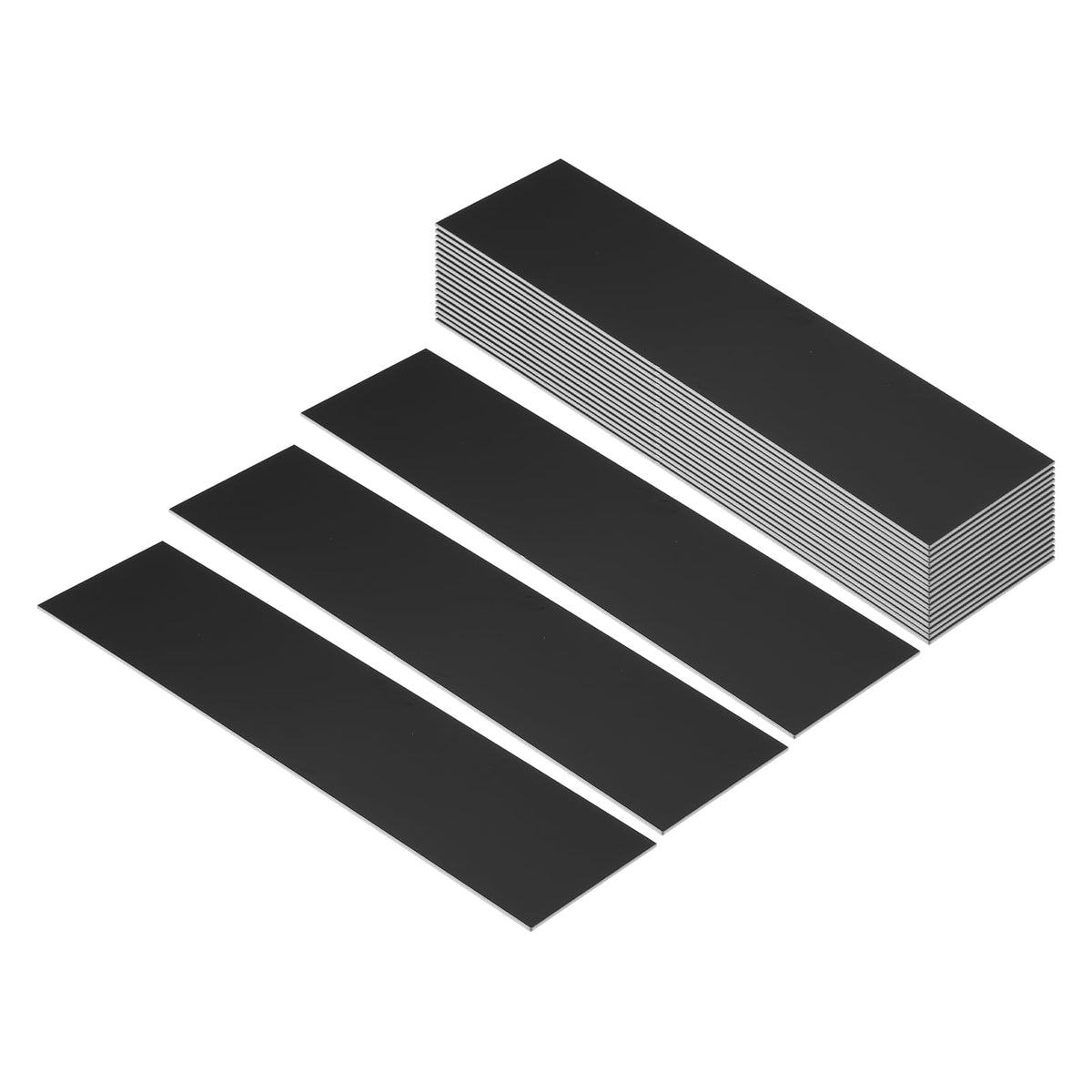 PATIKIL 8"x2" Blank Name Plates, 20 Pack Custom Engraved Name Plate Rectangle Laser Engraving Blanks for Personalized Nameplates Office Desk DIY Painting Supplies, Black, White