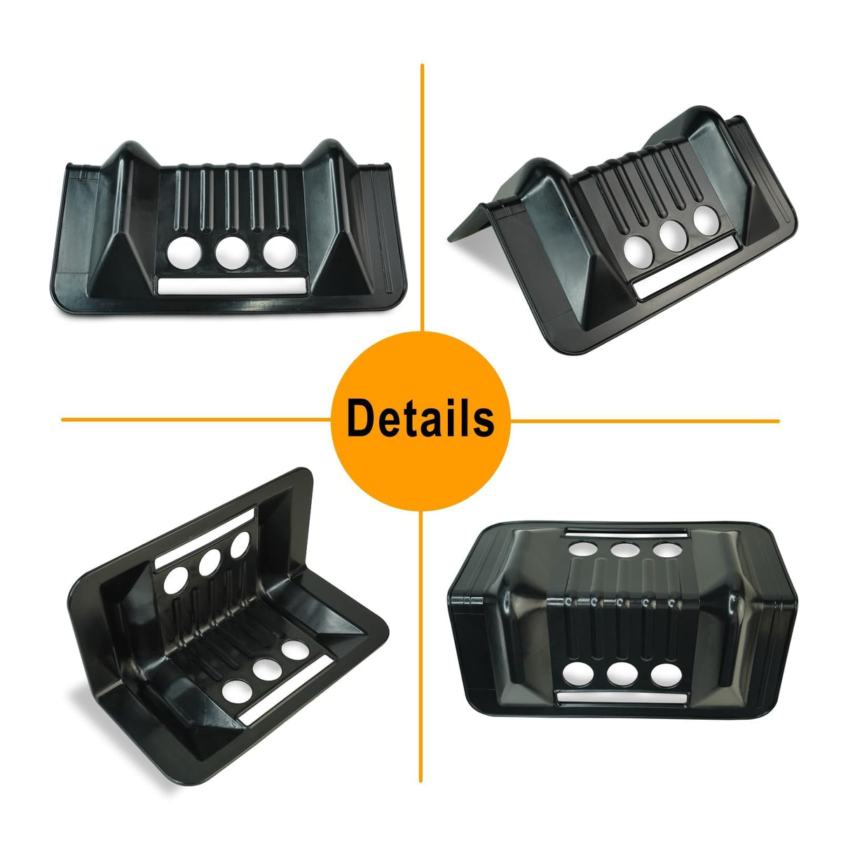 ENJ 20 Pack Black Flatbed Edge Protectors for Cargo Loads Corner Protectors Flatbed Used Together with Webbing to Protect Cargo