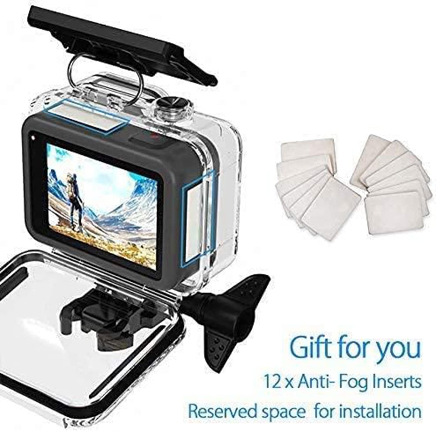 FitStill 148FT/45M Waterproof Housing for Go Pro Hero 2018/7/6/5 Black,Protective Underwater Dive Case Shell with Bracket for Go Pro Hero7 Hero6 Hero5 Black Action Camera Accessories