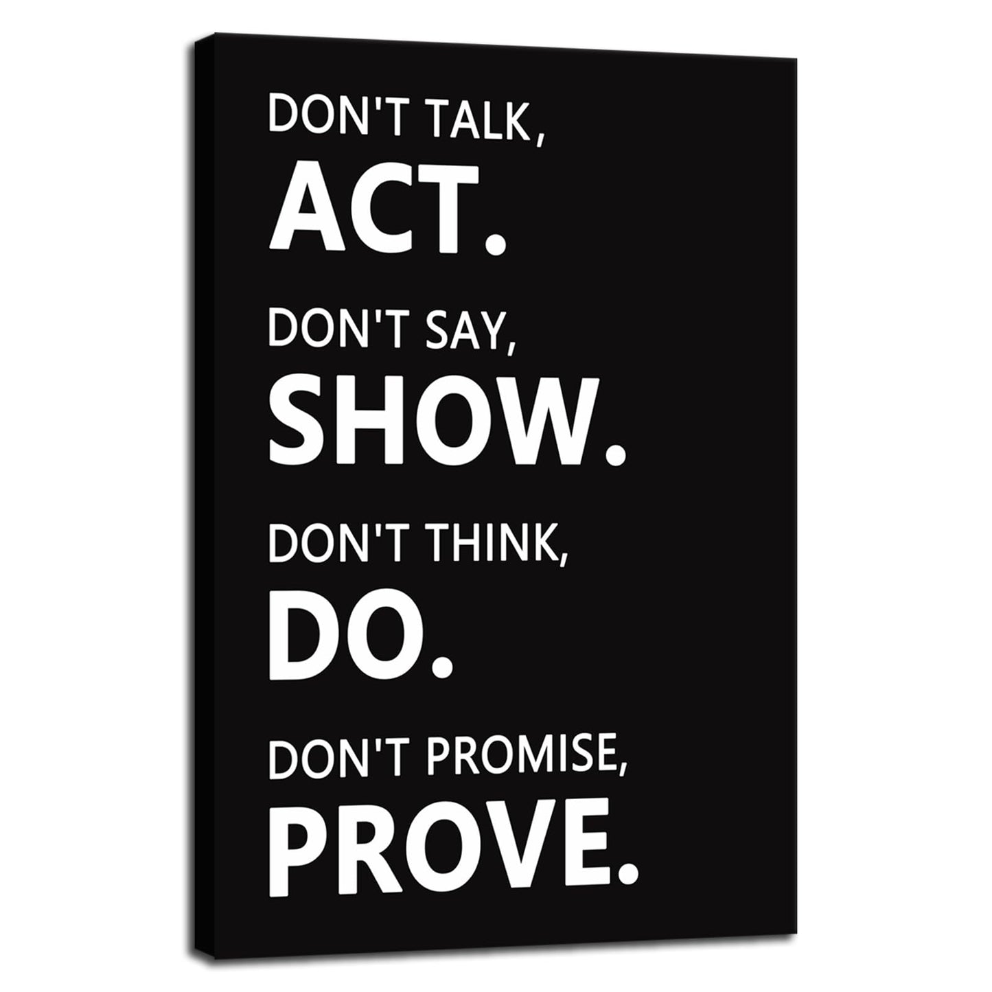 Inspirational Wall Art Motivational Poster Prints Picture Canvas Positive Quotes Paintings Inspiring Artwork Wall Decor for Living Room Bedroom Office Decor Framed Ready to Hang[12''W X 18''H]