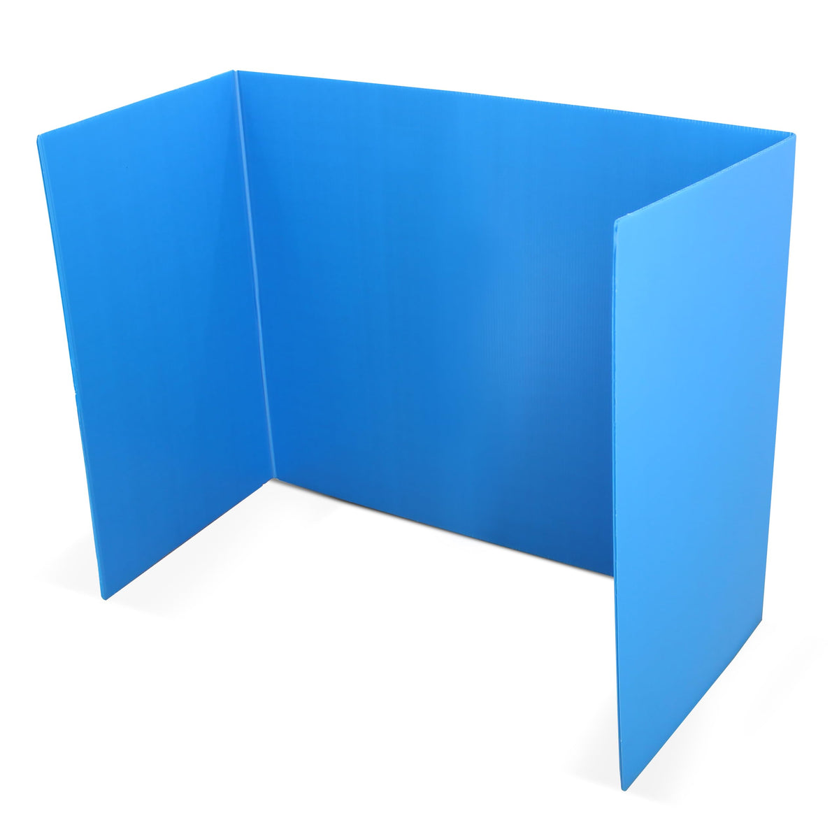 Flipside Products 18”x 46.5” Blue Plastic Study Carrel, Privacy Boards, Premium Corrugated Plastic, Student Privacy and Focus Booth for The Classroom, Desk Divider Cubby for Tests, Made in USA 12 Pack
