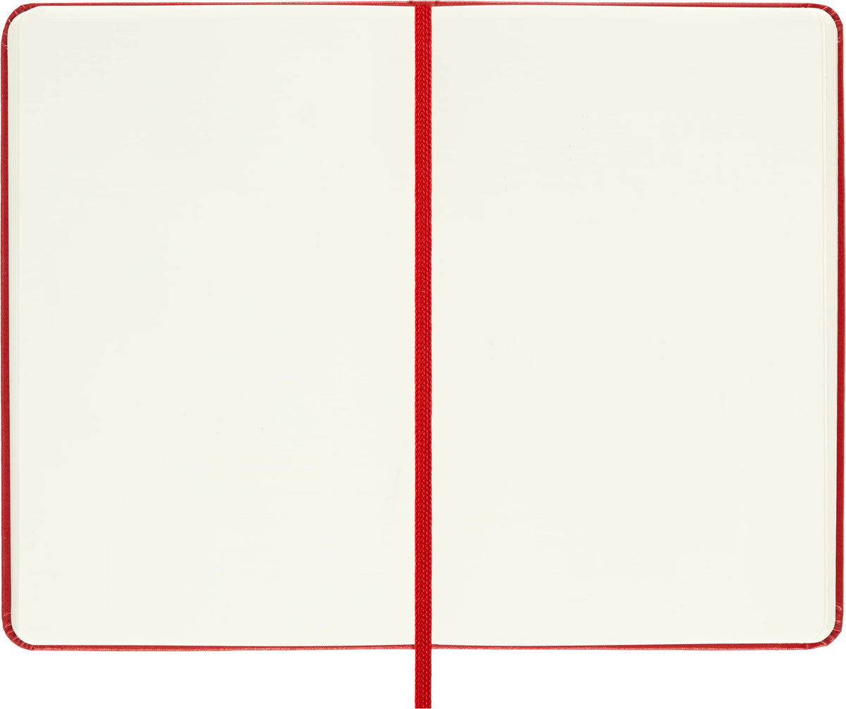 Moleskine Classic Notebook, Hard Cover, Pocket (3.5" x 5.5") Plain/Blank, Scarlet Red, 192 Pages