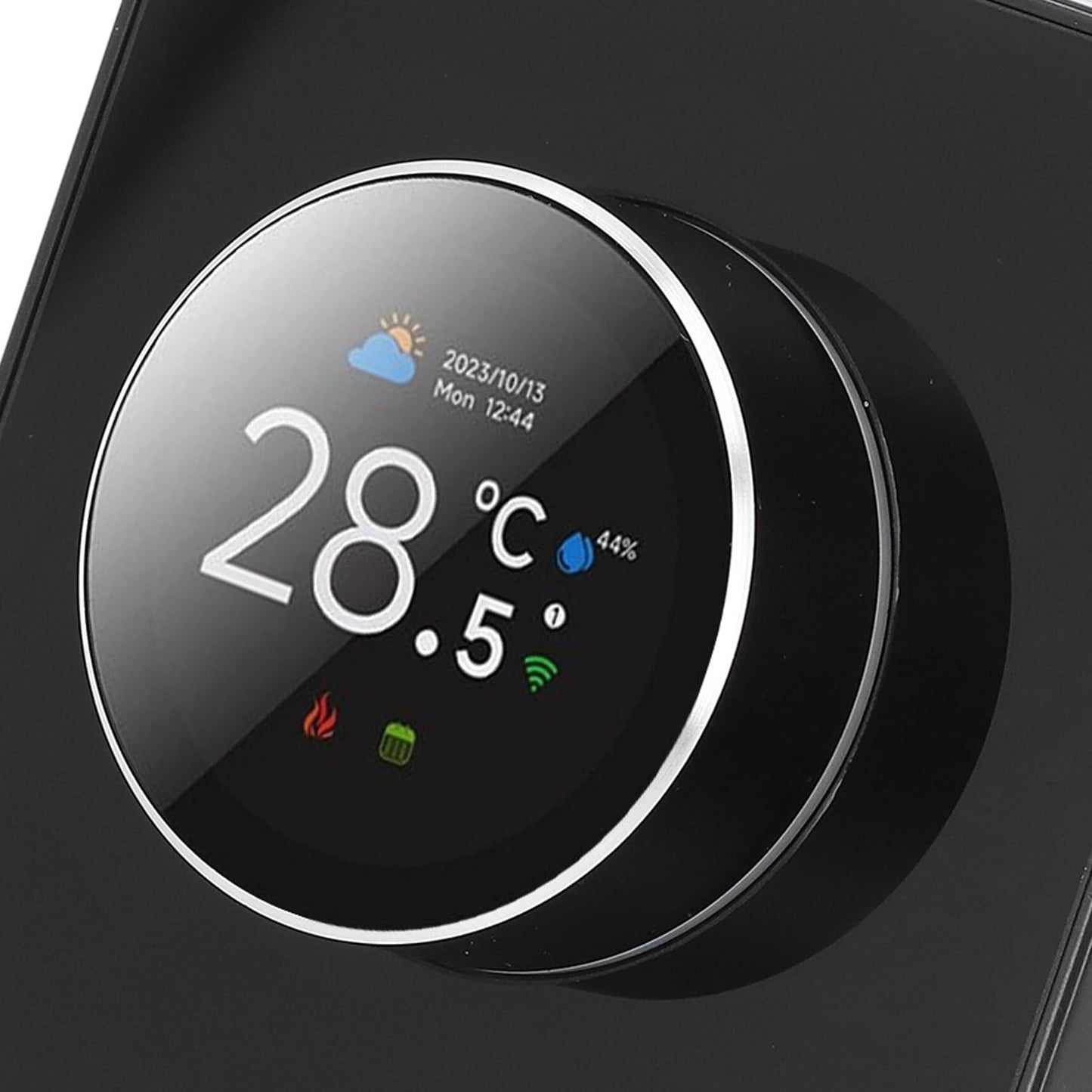 Tuya Smart Thermostat with Rotating Knob 1.32in TFT DisplayWiFi Enabled, Voice Control Compatible (Alexa/Google), Remote Temperature Control for Home HVAC Systems