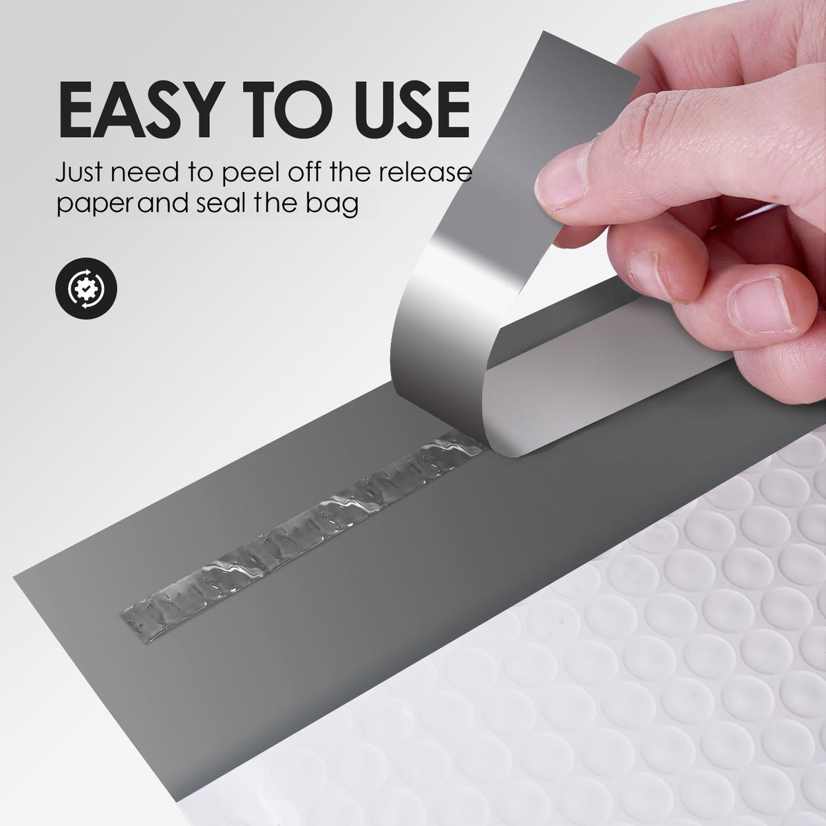 packbabol Bubble Mailers 4x8" 100 Pack Grey and White Padded Envelopes Mailers Waterproof Usable Size 4x7 Self-Seal Padded Mailing Envelopes Bubble Opaque Padded Mailer for Small Businesses，#000