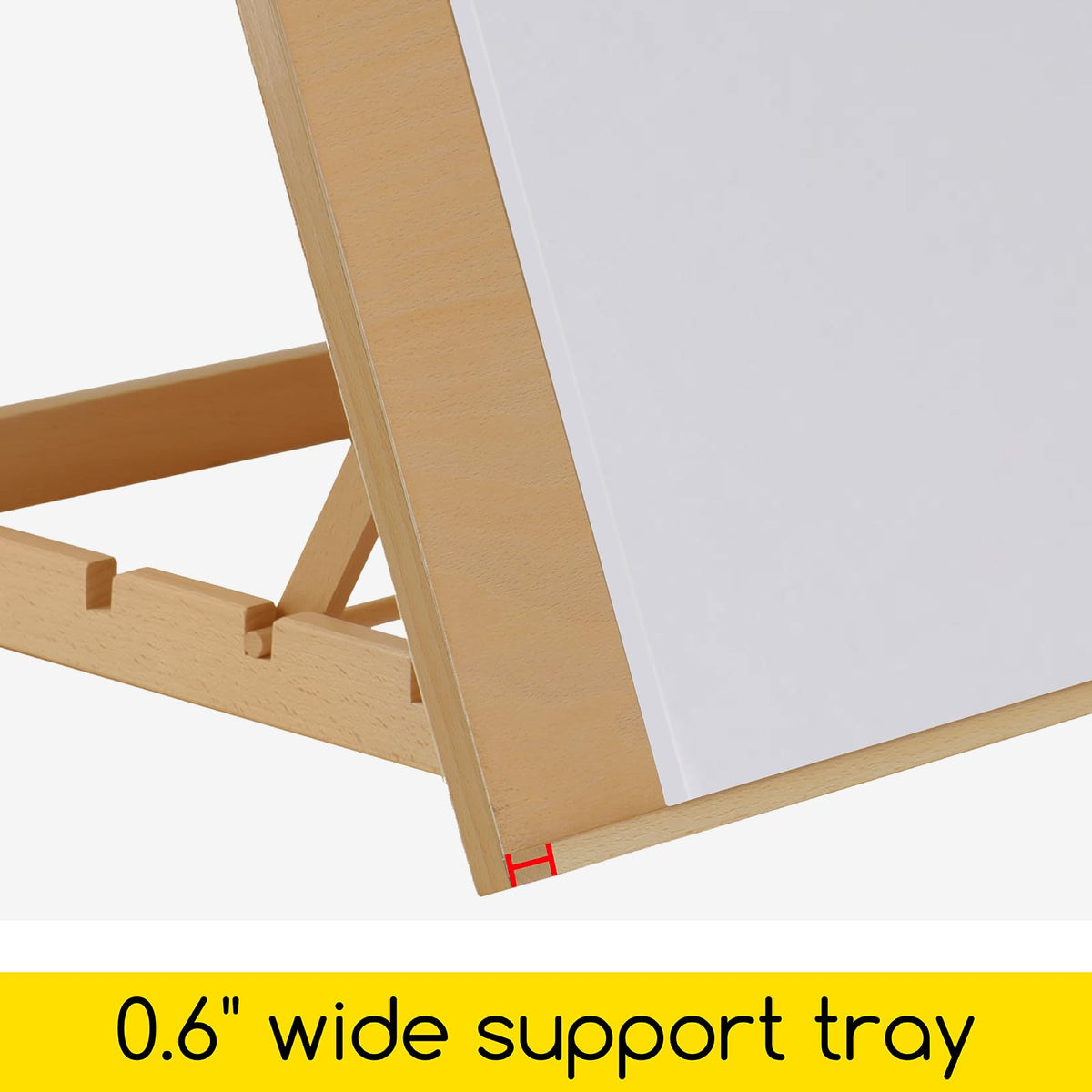 MEEDEN Extra Large(20"x 30") Wooden Tabletop Easel for Painting, 5-Position Adjustable Drawing & Sketching Board, Portable Beechwood Desktop Art Easel Stand for Adults, Artists, Beginners & Student