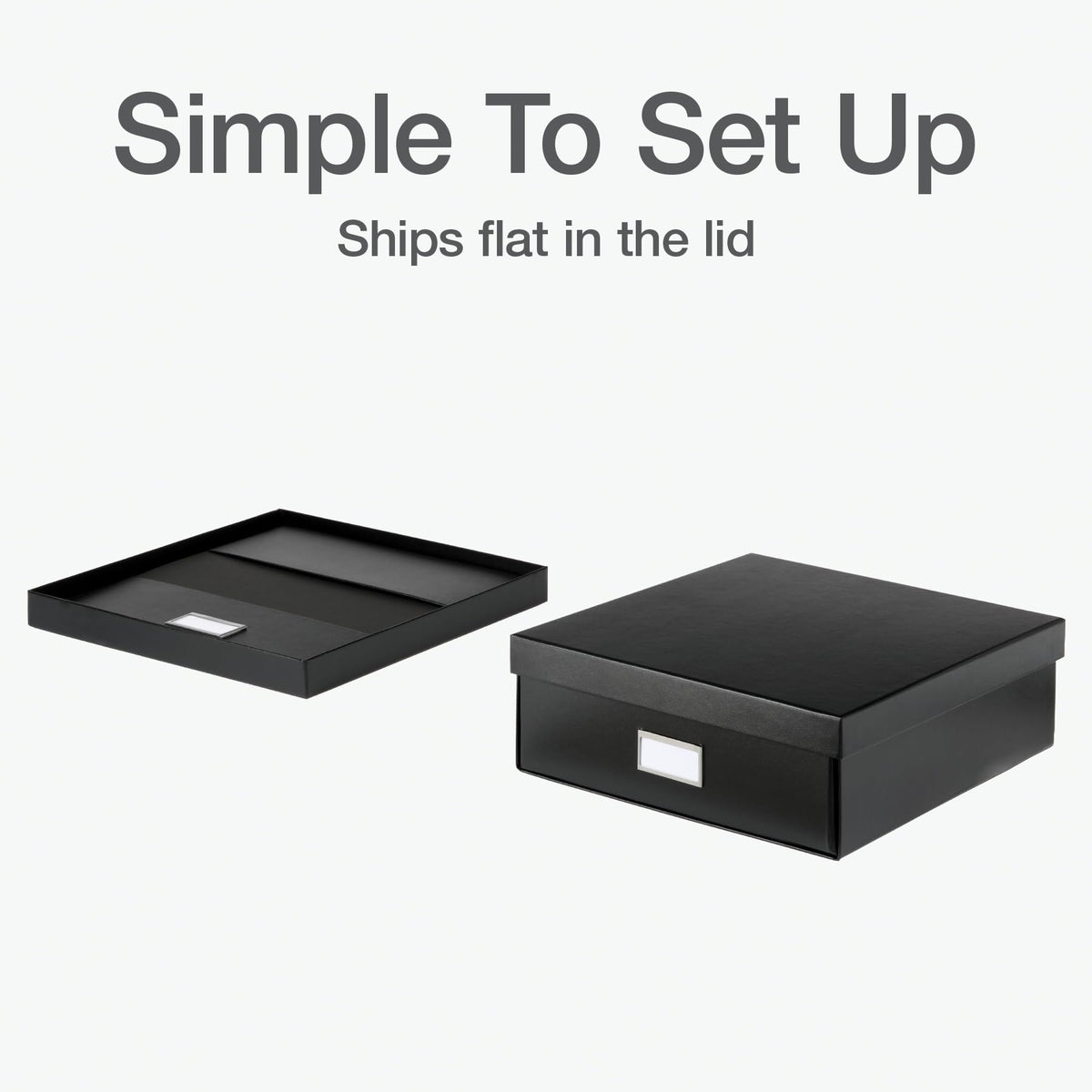 Oxford Keepsake Box, Protective Storage Box, Home and Office Organizer, Photo Storage Box, Souvenir Organizer, Medium, 12" x 12" x 4 1/4" (41788)