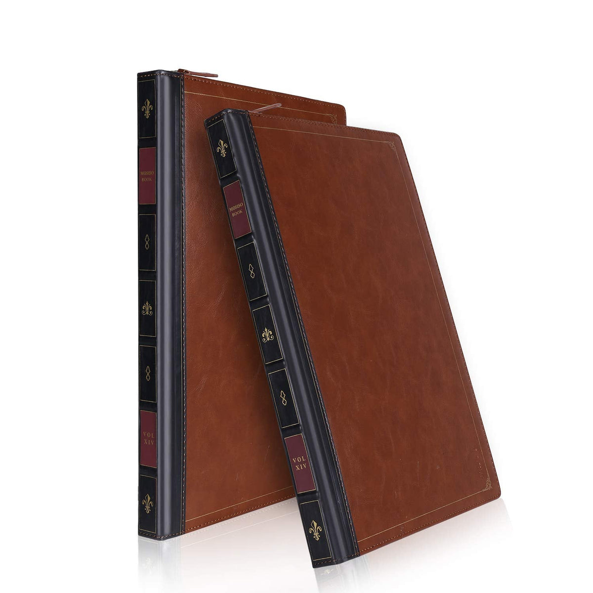 MOSISO Compatible with MacBook Pro 16 inch Case 2025-2021 M4 A3403 A3186 M3 A2991 M2 A2780 M1 A2485/2019 2020 A2141,PU Leather Laptop Sleeve Vintage Retro Zippered Portfolio Protective Cover,Brown