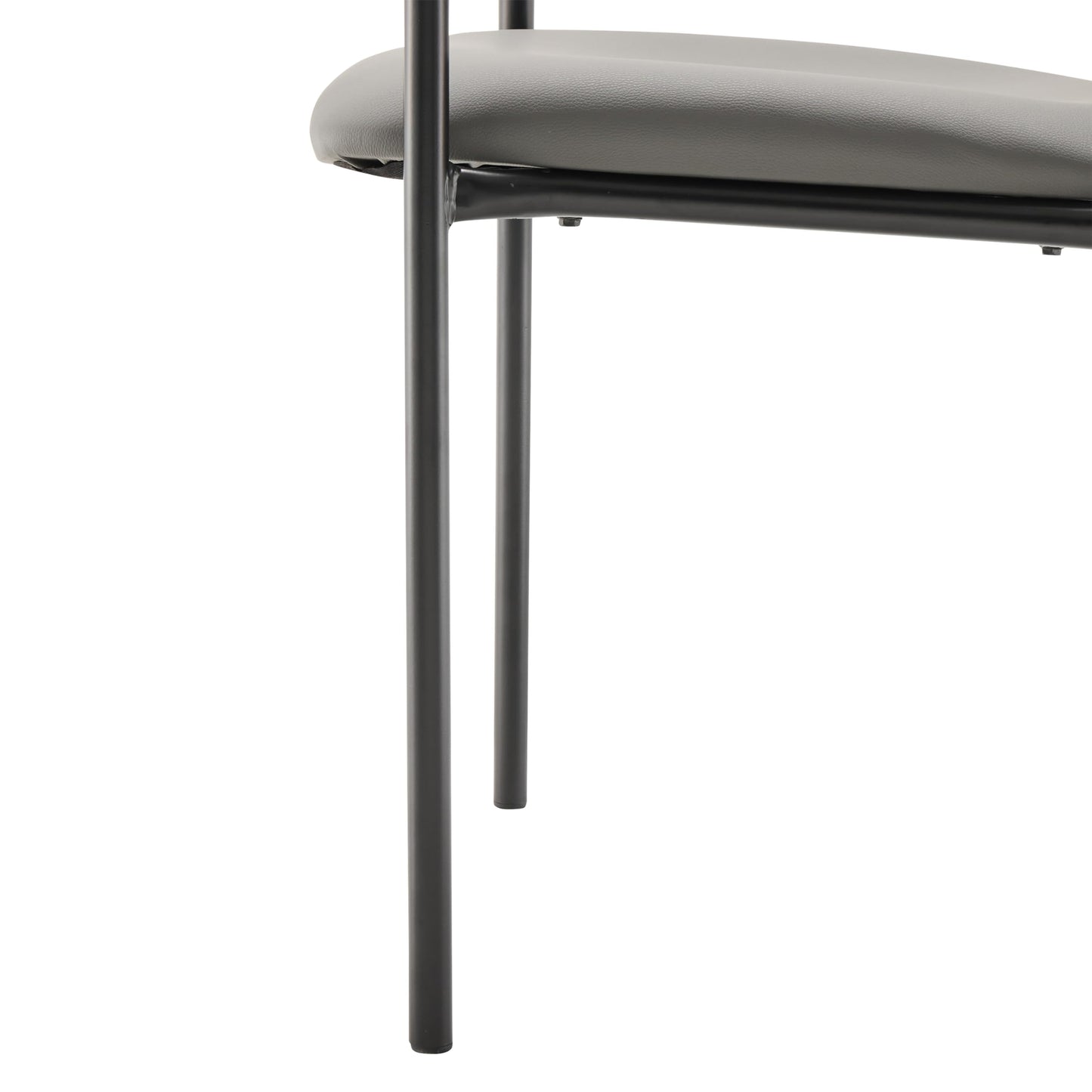 Flash Furniture Tiffany Side Reception Chair with Armrests, Stackable Vinyl Waiting Room Chair for Commercial or Residential Use, Gray
