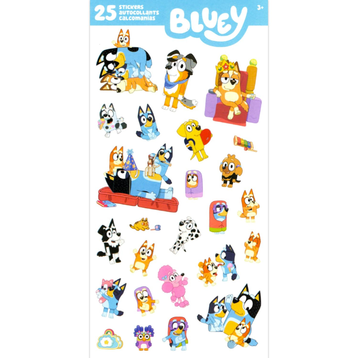 Bluey Tumbler Cups 16oz Set - Bundle with 6 Refillable Cups with Straws for School Supplies, Sports, Party Supplies, More | Bluey Water Bottles for Toddlers Birthday