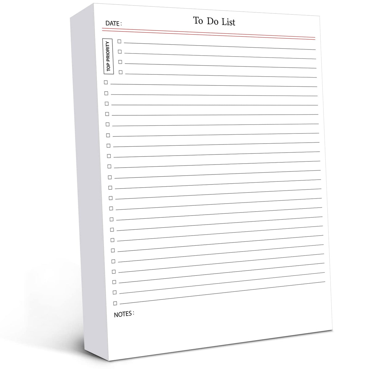 Spakon 300 Sheets Daily to Do List Notepad Notebook Library Card to Do Planner Checklist Memo Writing Pad Schedule Reminder Office Homework Planner for Task, 6" x 8(Classic,White)