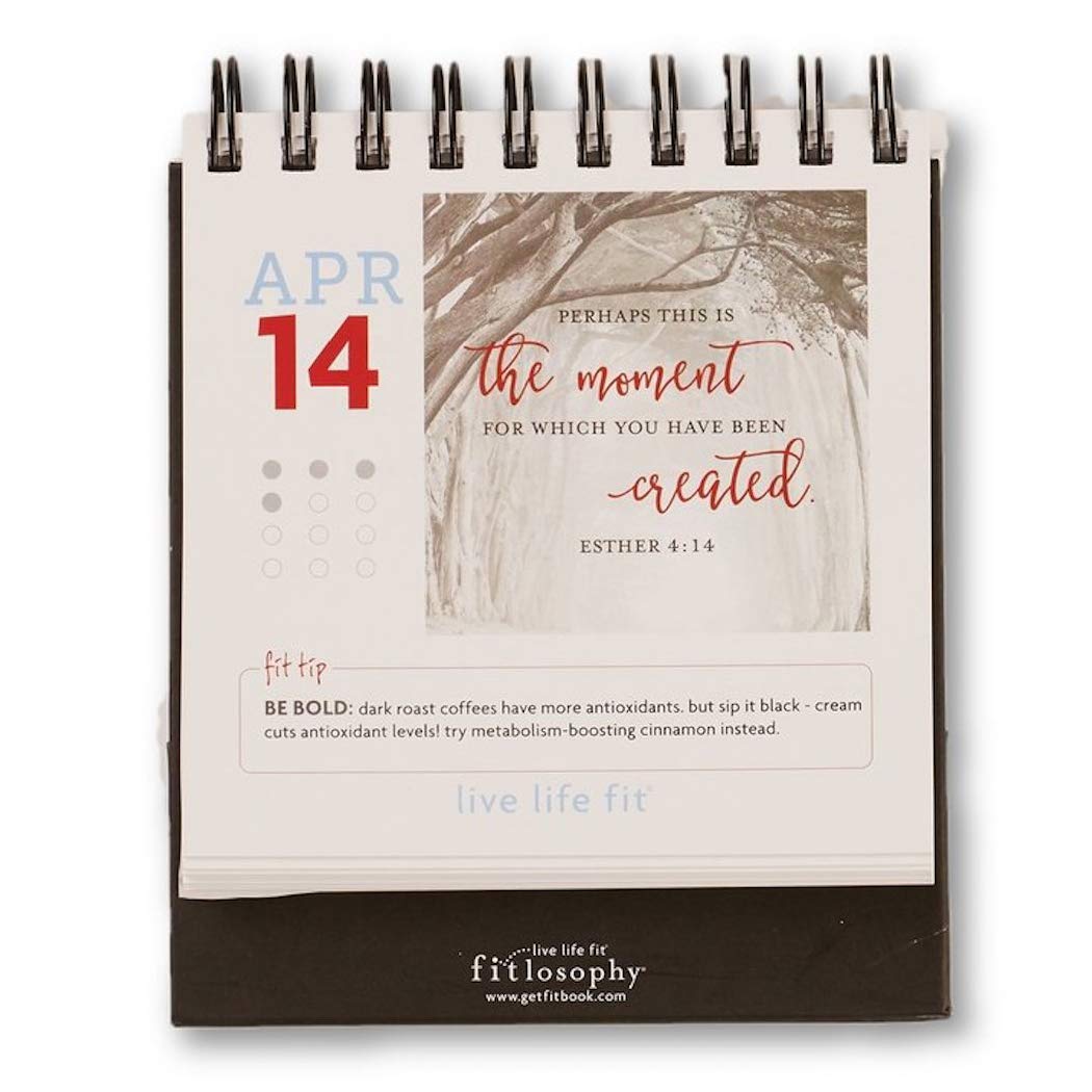 Fitlosophy 'Make Today Count' 365-Day Inspirational Perpetual Desk Calendar, Fitdesk 365-Day Perpetual Calendar (FITDESK-Cal)