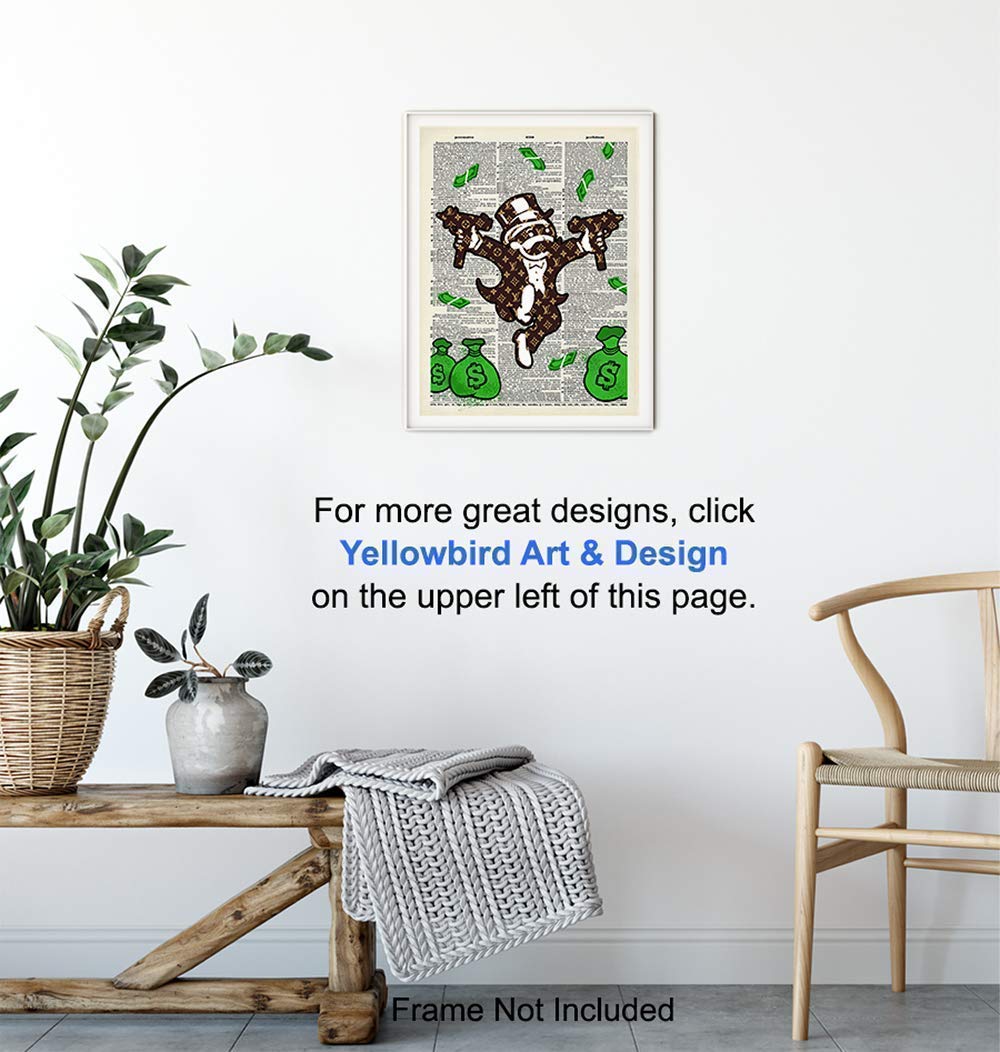 Fashion Urban Street Art Graffiti Wall Art Print Cool Upcycled Dictionary Poster for Home Decor - Room Decorations for Dorm, Office, Teens Bedroom - 8x10 Unframed Photo