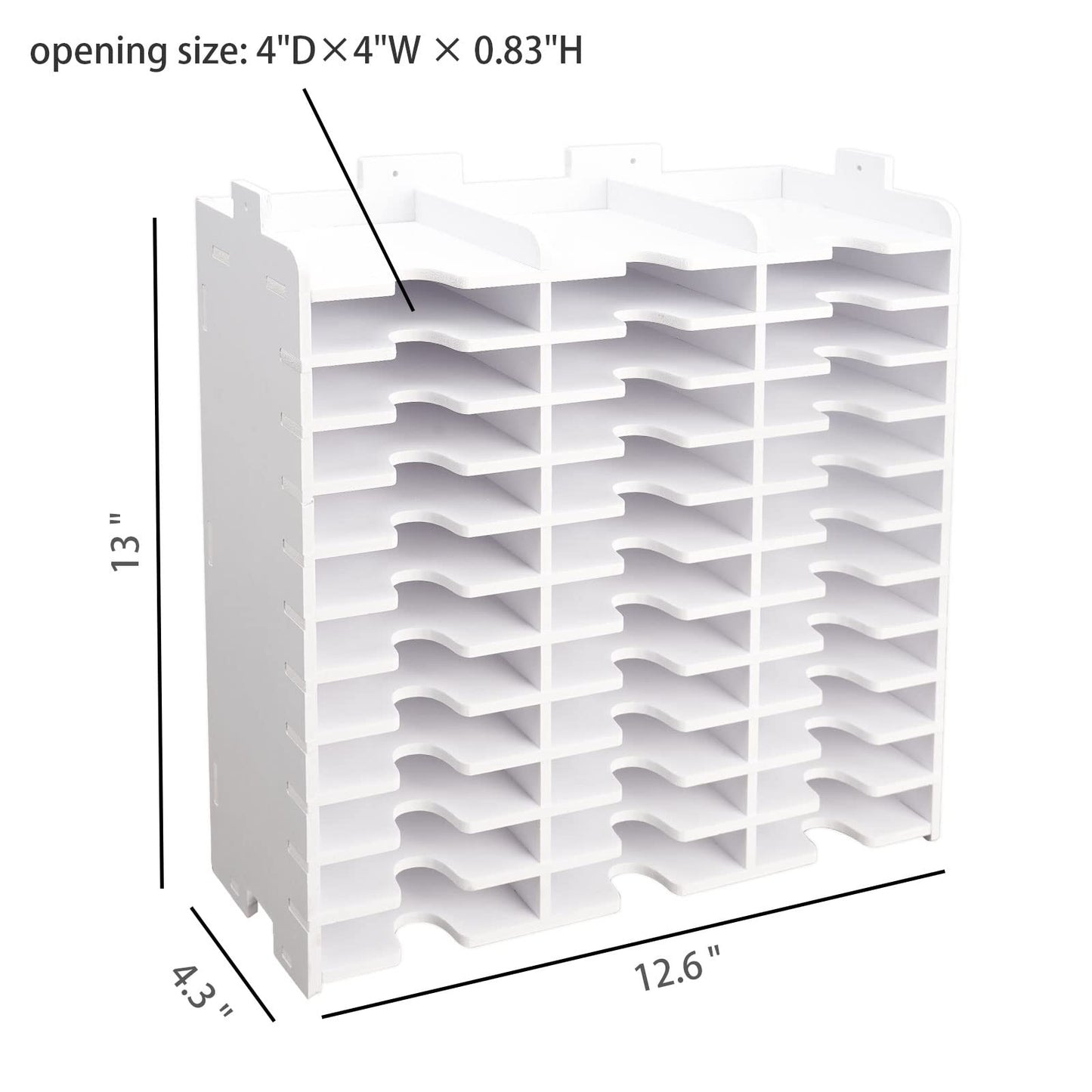 Sanfurney 36 Slots Ink Pad Storage Holder and Wall-Mounted Stamp Pad Organizer Rack for Standard Size Ink Pads, Stackable Christmas