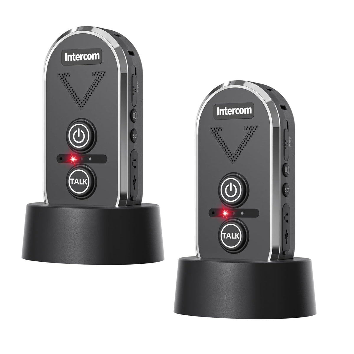 PANDAAR Doorbell Wireless for Home, Wireless Intercom System 4900ft Long Range,Two Way Intercom Doorbell with 3 Volume Levels,20 Ringtones,Intercoms for Home Classroom Business,2 Pack