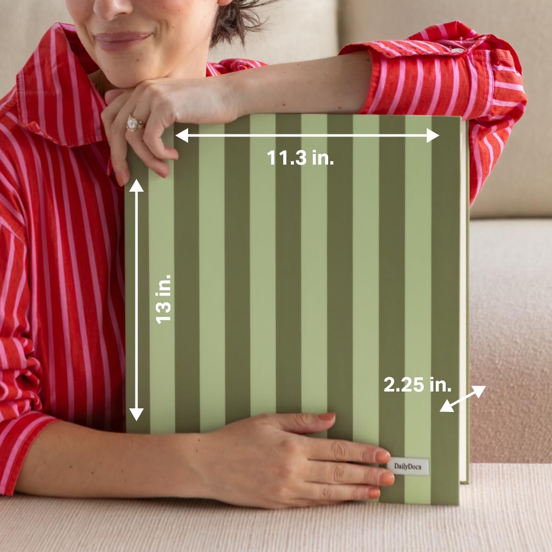 DailyDocs Document Organizer Binder – Premium Linen Folder System with Full & Half-Page Envelopes for Important Papers, Passports, Birth Certificates & More