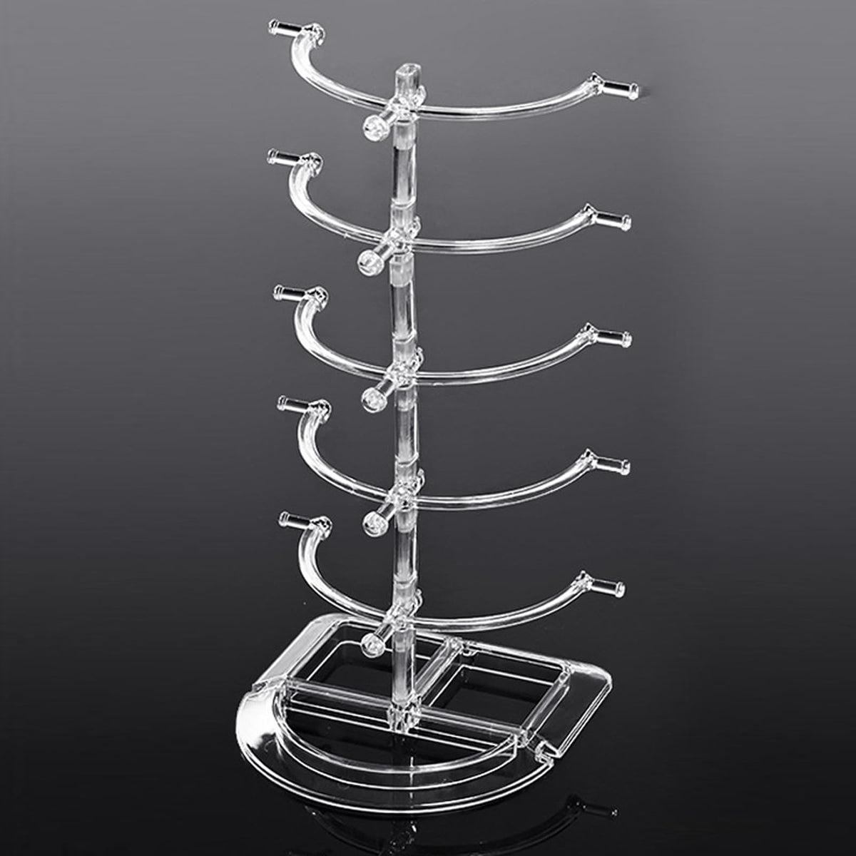 Aiofaervy 2 Pack Acrylic Sunglasses Rack Eyeglasses Display Stand Holder Storage Organizer for 10 Glasses Clear Acrylic Glasses Holder for Office Home Decor and Selling