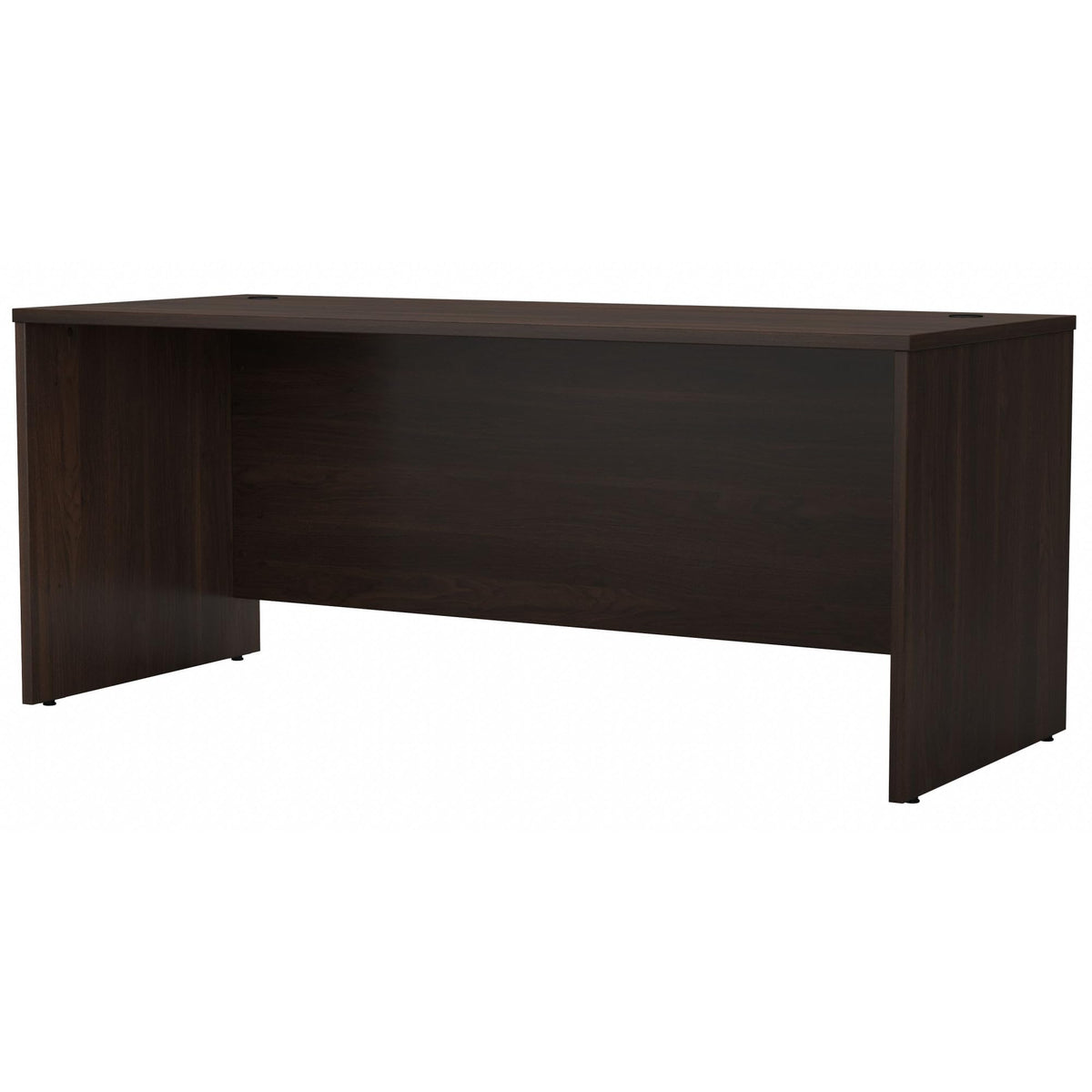 Bush Business Furniture Studio C 72W Computer Desk with Wire Management and Modesty Panel in Black Walnut, Professional Table for Home Office and Corporate Office