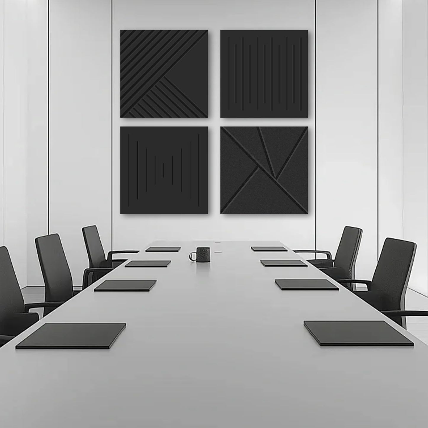 6 Pack Acoustical Wall Panels–TEMGCUAM 60" x 40" Large Art Acoustic Panels, Decorative Acoustic Panels, Sound Absorbing Wall Panels for Home, Office, Recording Studio