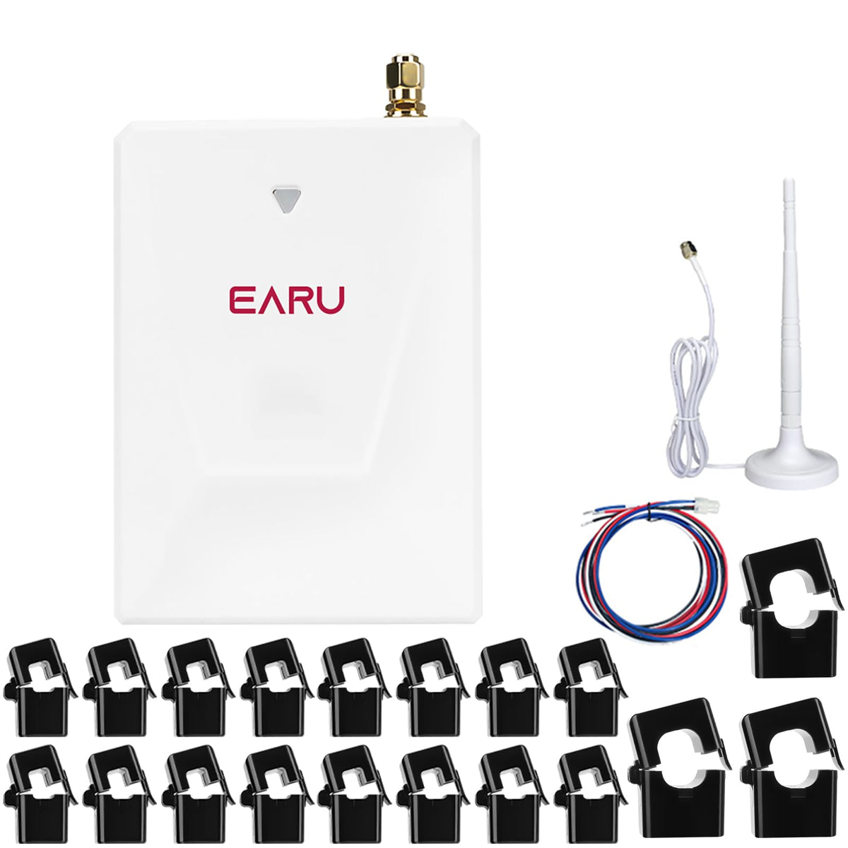 Smart Home Energy Monitor with 16 50A and 3-200A Circuit Level Sensors Real-Time Accurate Power Energy Consumption Tracking WiFi Meter SolarNet Metering2.4 GHz WiFi