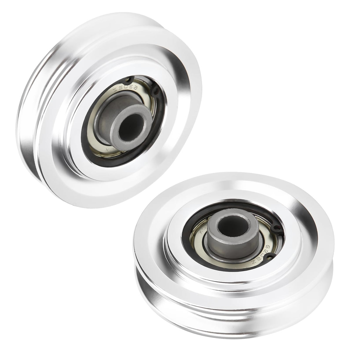 Jwthee Aluminum Pulleys for Cable Machine, 2 PCS Pulley Wheel Universal Bearing Wheel for Home Gym Exercise Machine Attachments (70mm)