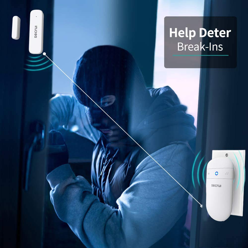 Door Chime When Door Opens, Door Opened Alarm for Home/Business Office/Bedroom Entering, 1-Sensor + 1-Receiver with 500FT Range,58 Chimes,5-Volume Level, Entry Alert for Kids/Toddler/Dementia Safety