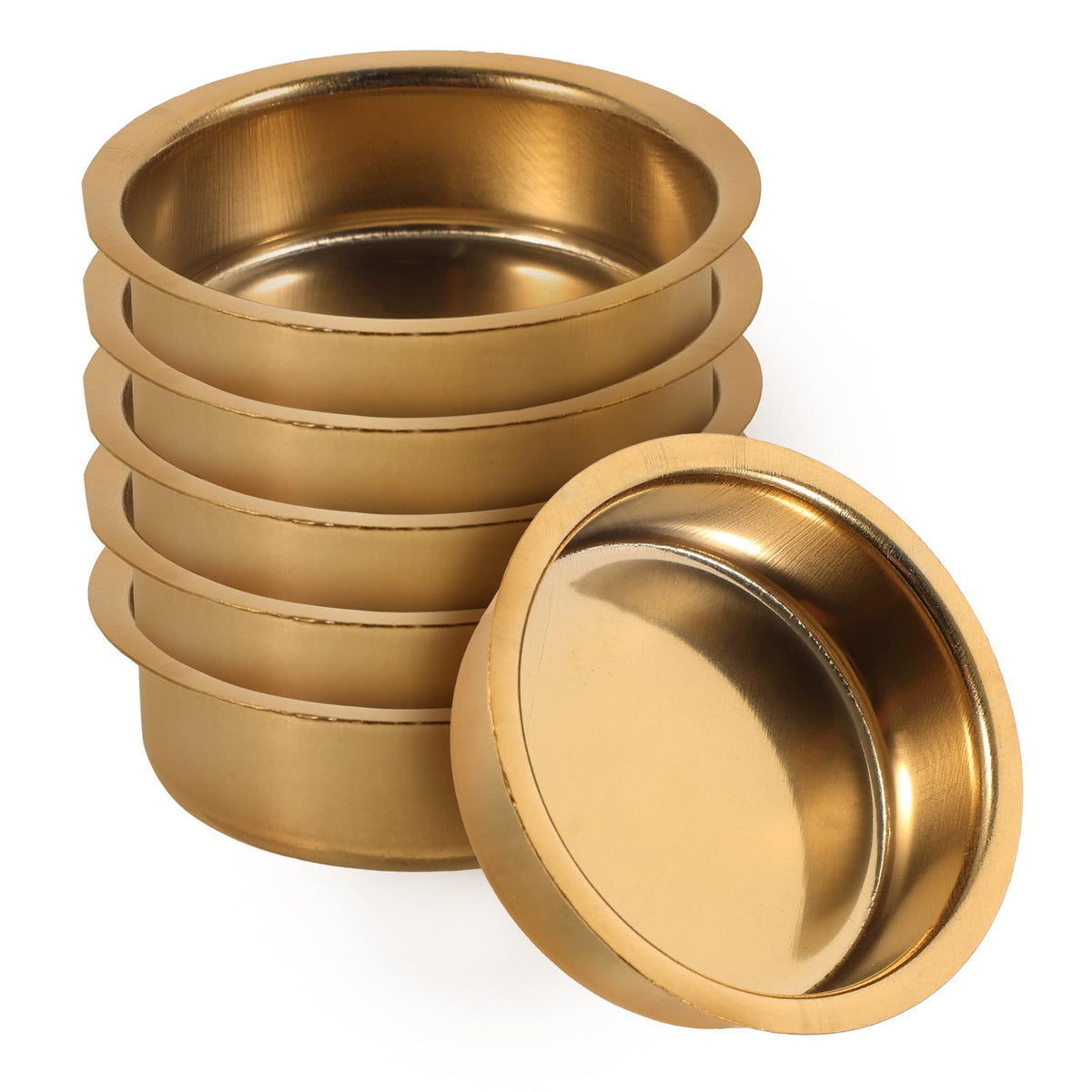 VOSAREA 6pcs Metal Incense Cone Burners Tea Light Tins Cups Tealight Holders Brass Incense Burner Plate Holder Empty Scented Candle Cup DIY Candle Holders for Party Wedding Table Decoration