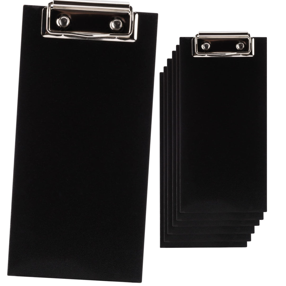 Olbia 10-Pack Wood Check Presenters for Restaurants, Server Book, Menu Holder for Cafes, Wooden Clip Board, Cute Waitress Book Organizer, Server Note Pads, Guest Check Book 8" x 4" (Black)