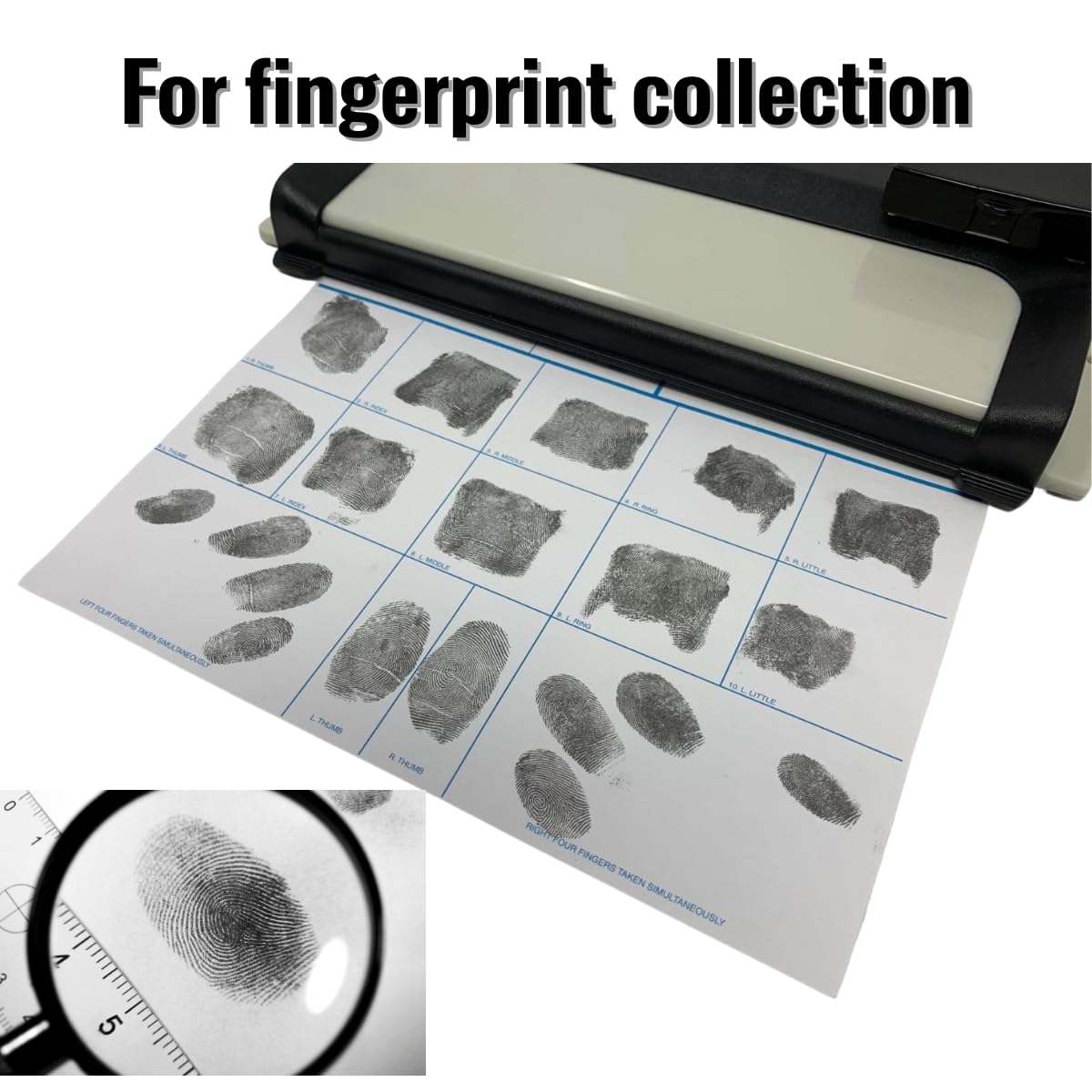 Fingerprint Ink Pad Ultra-Black 6.2" – Quick-Dry, Flawless, Non-Toxic Ink for 10,000+ Clear Prints – Large Stamp Pad for Notary, ID Verification, Banks, Schools, Law Enforcement & Legal Forms