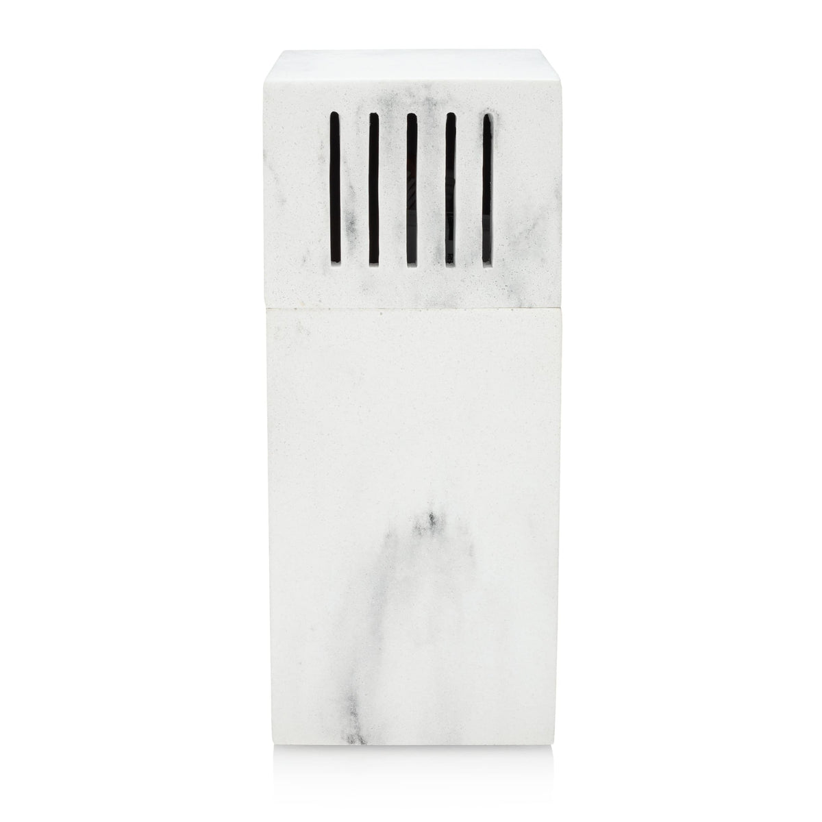 Essentra Home Toothbrush Holder with Lid, Elegant White Marble Bathroom Toothbrush & Toothpaste Organizer – Blanc Collection