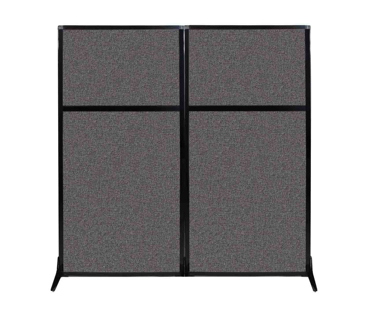 Versare Workstation Partition | Portable Wall Divider | Modern Office Cubicle | Free Standing Privacy Screen | Flexible Work Space | 66" x 70" Charcoal Gray Fabric Panels
