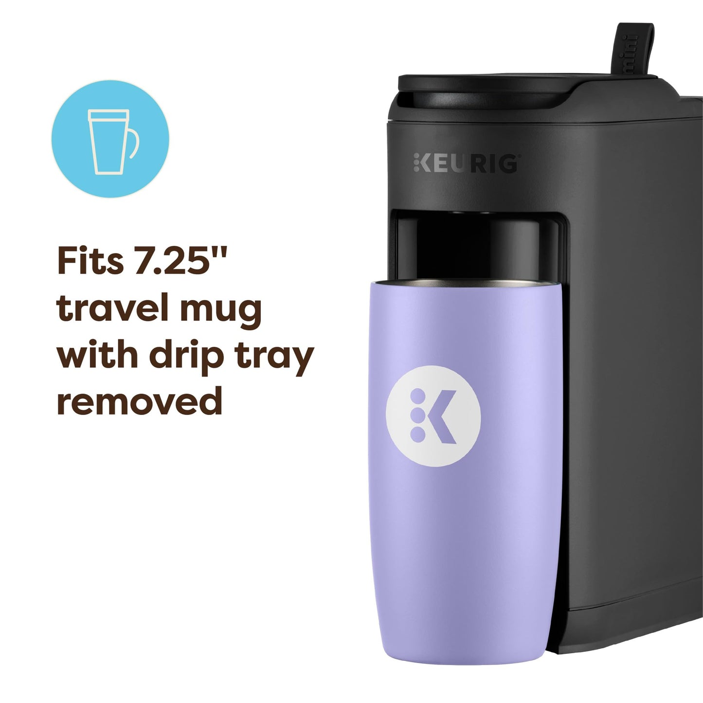 Keurig K-Mini Mate Single Serve K-Cup Pod Coffee Maker, Brews Up to 12 oz Cup, Compact Portable Coffee Machine for Small Spaces, Great for Dorms & Offices, Black