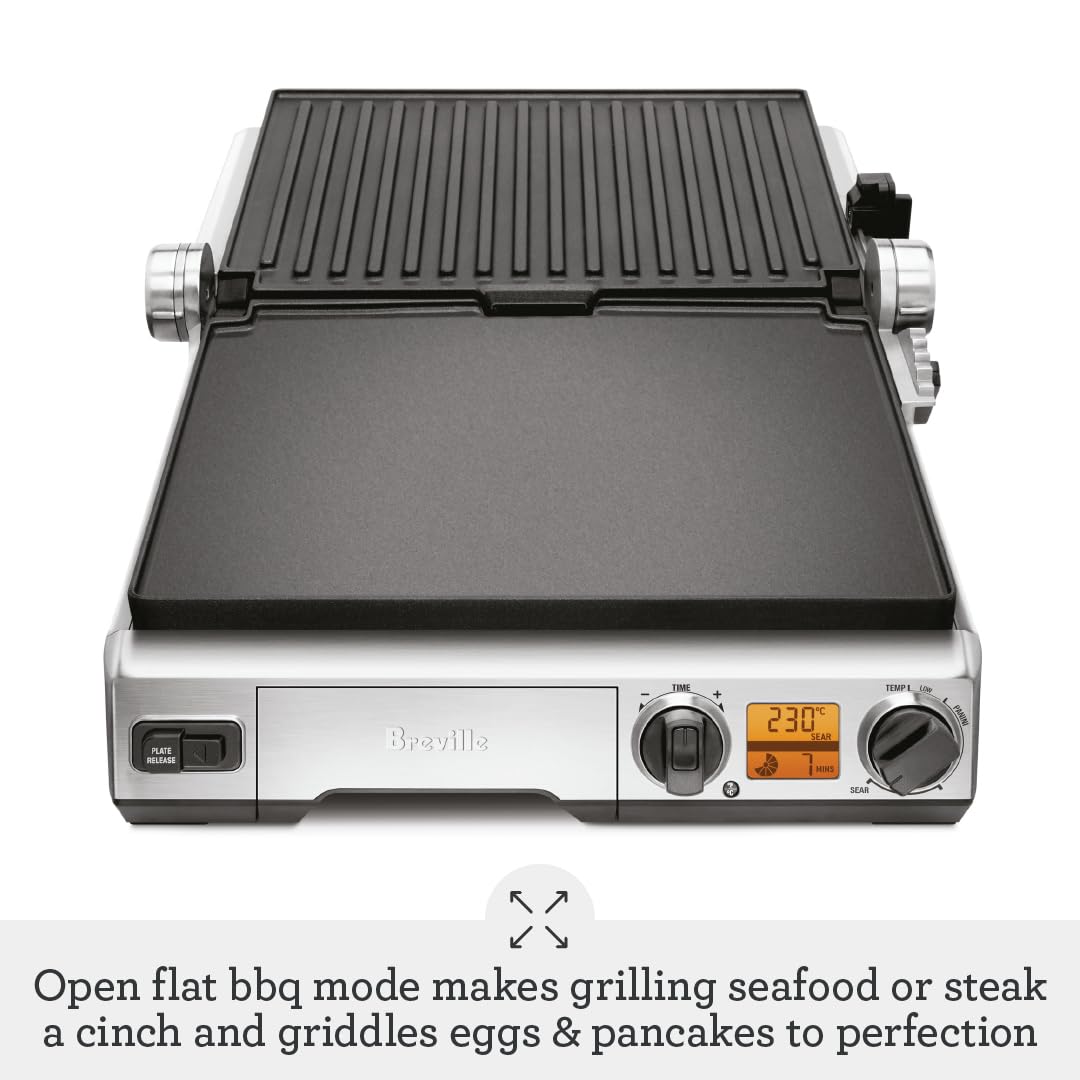 Breville BGR820XL Smart Grill, Brushed Stainless Steel