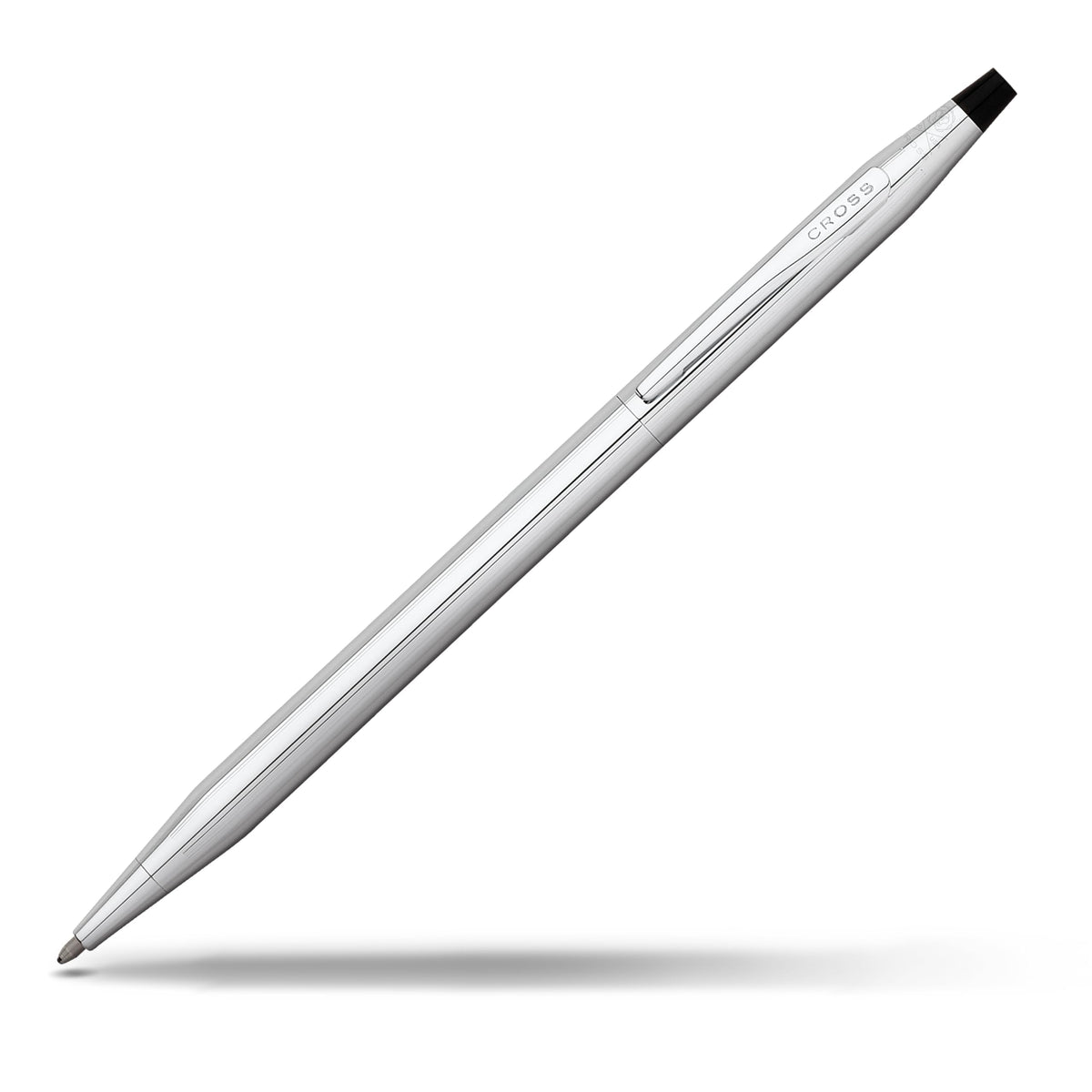 Cross Classic Century Lustrous Chrome Ballpoint Pen - Refillable Pen for Effortless Writing - Black Ink - Durable Construction - Premier Distinctive Look - Gift-Ready
