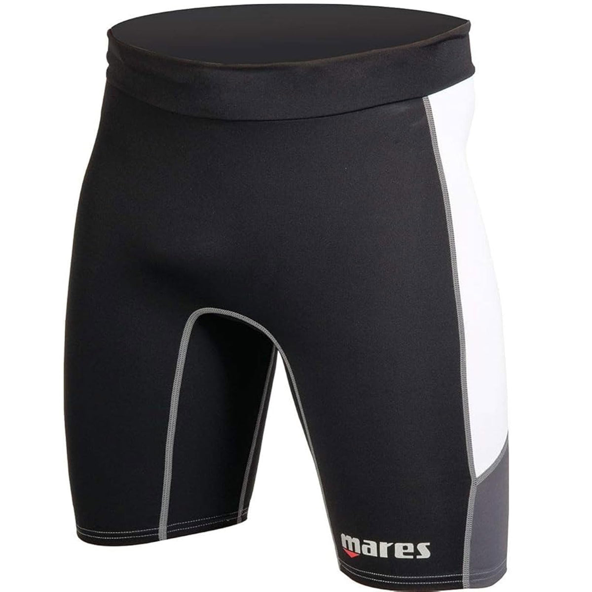 Mares Men's Trilastic Rash Guards Shorts - Durable Lightweight Quick-Drying UPF 50+ Sun Protection Water Sports Swimsuit Bottoms, Black/White, X-Large