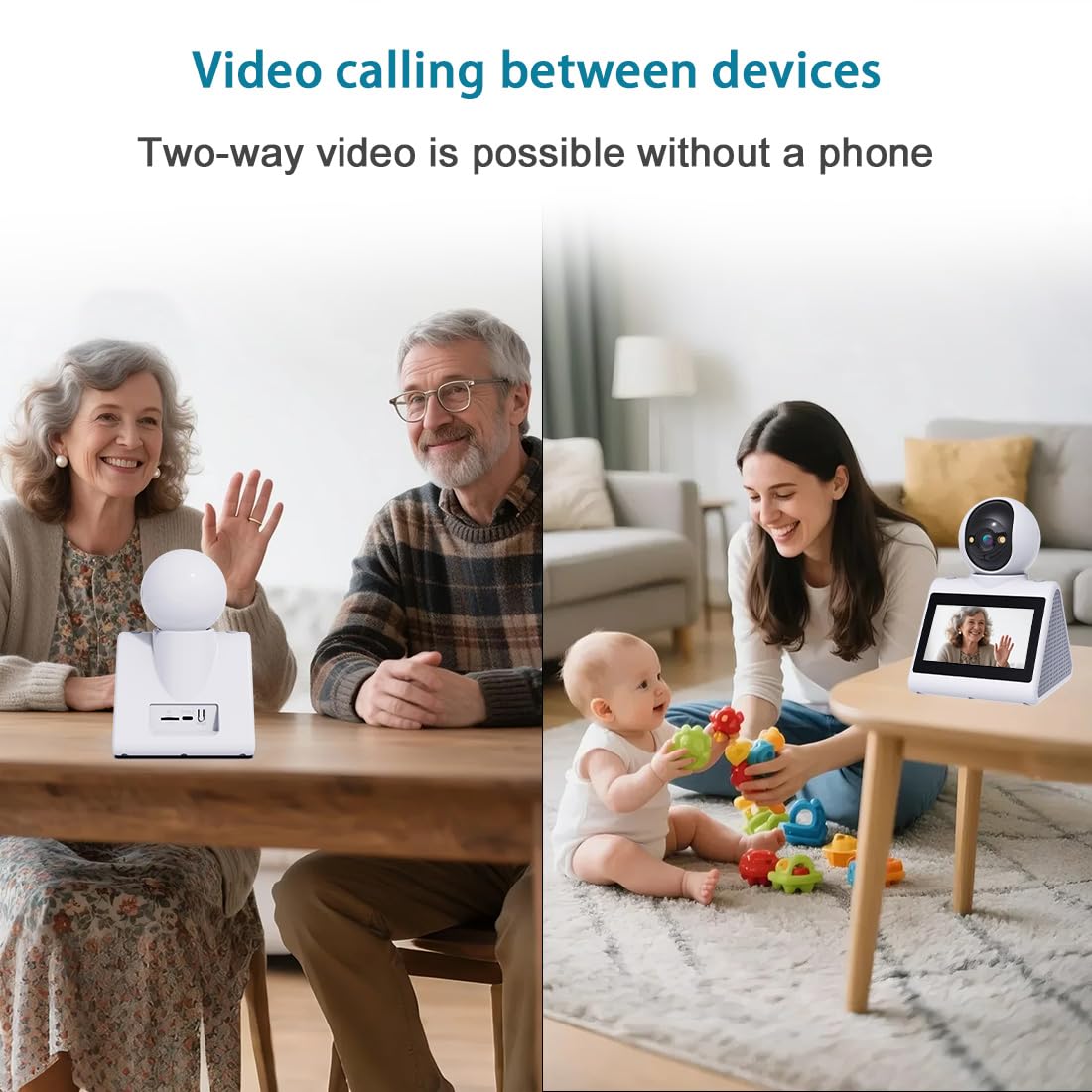 CIAJIE Two Way Video Camera,Dual-band 5G/2.4G Indoor Home Security Cameras,Baby Motion Pet Dog Camera with Phone App,Motion for Elderly/Nanny/Pet/Dog/Baby,Audio Calling Device Pan Til,Motion Detection