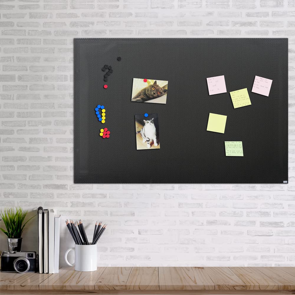 JILoffice Bulletin Board, Magnetic Board 36 x 24 Inch, Great Wall Mounting Board with 40 Magnets, Decorative Board for Photos and Messages for Office Home and School