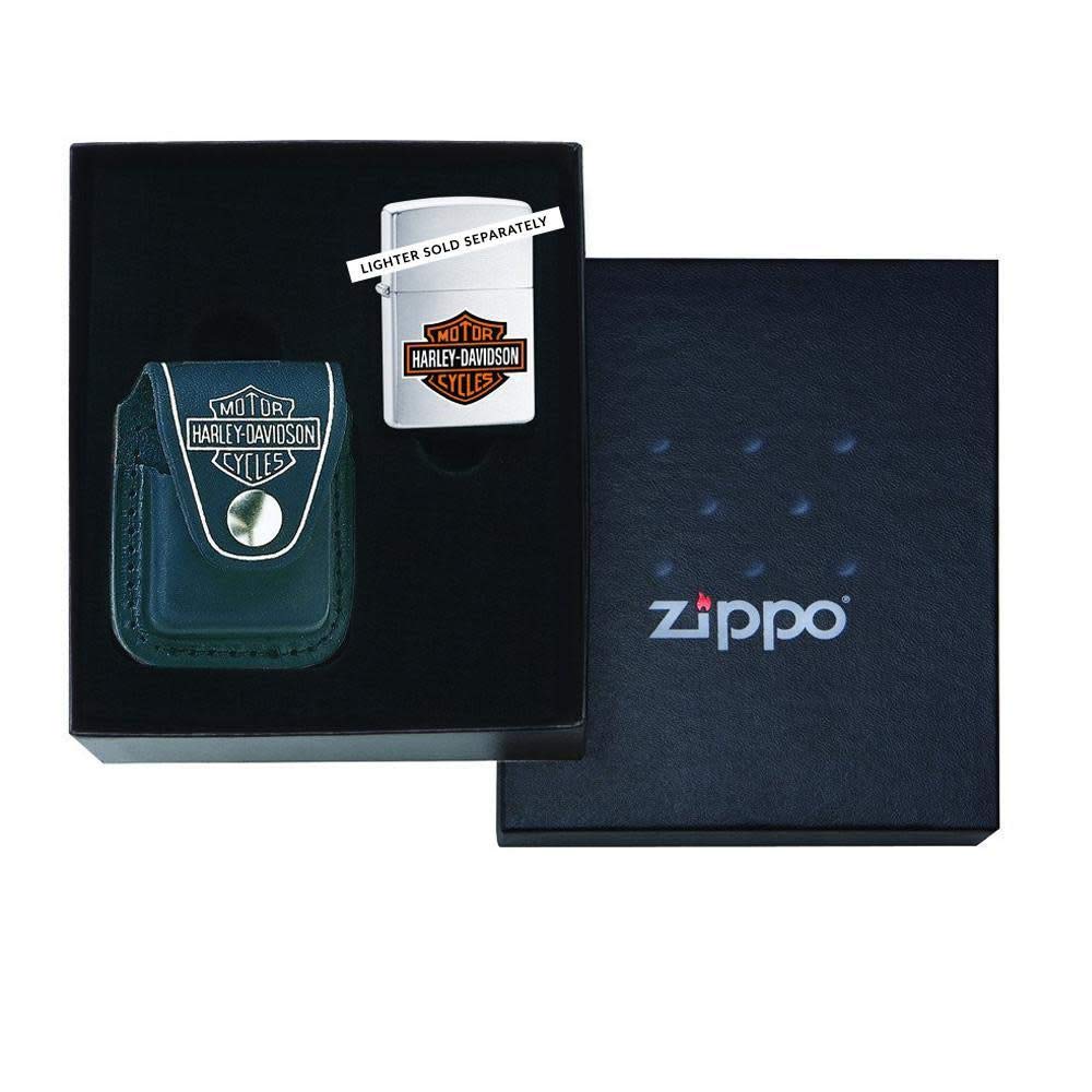 Zippo Lighter Harley Davidson Pouch Gift Set (lighter not included), Black