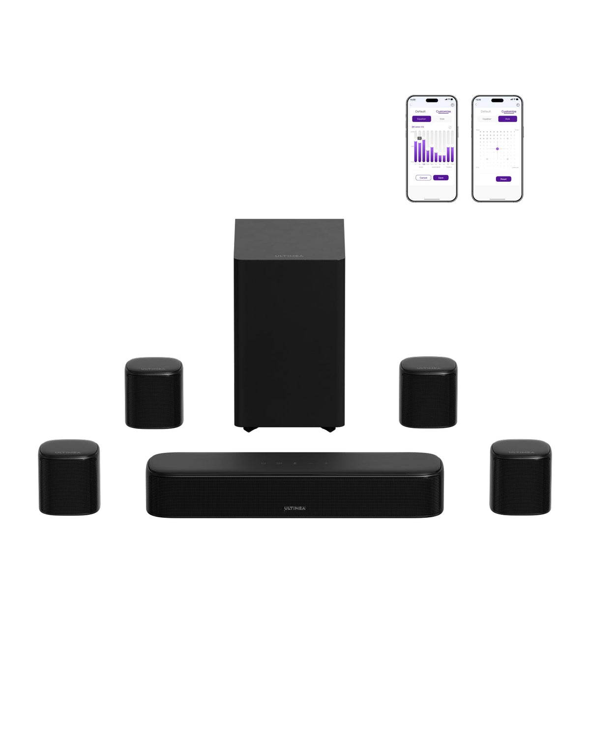 ULTIMEA 7.1ch Surround Sound Bar for Smart TV, with 4 Surround Speakers, Peak Power 330W, Surround Sound System Soundbar with Subwoofer, HDMI ARC, Bluetooth 6.0, Optical, Aux, Aura A40 Pro, 2026 Model
