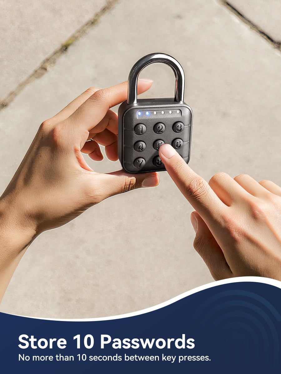 NexusLab Combination Lock for Locker, Locker Lock & Gym Lock with TUYA App: IP67 Rated, Corrosion-Resistant Zinc Alloy, Anti-Corrosion, for Gym/School/Travel, Privacy Safe, Supports (Tuya APP Contrl)
