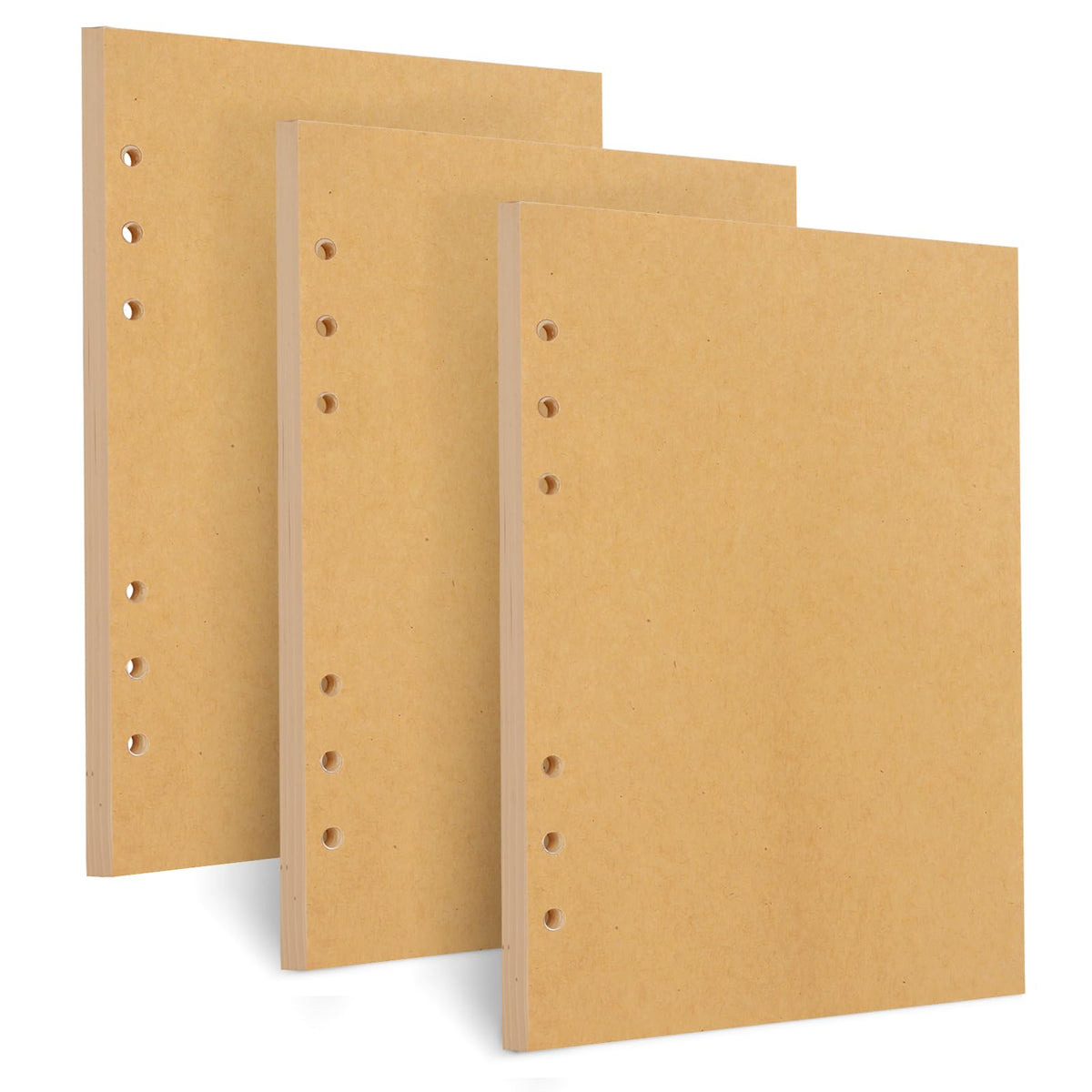 A5 Refill Paper, [3 Pack] Toplive 100GSM Thick Refillable 6 Hole Filler Inserts - 135 Sheets (270 Pages) for 6 Ring Binder Journal Notebook, Kraft