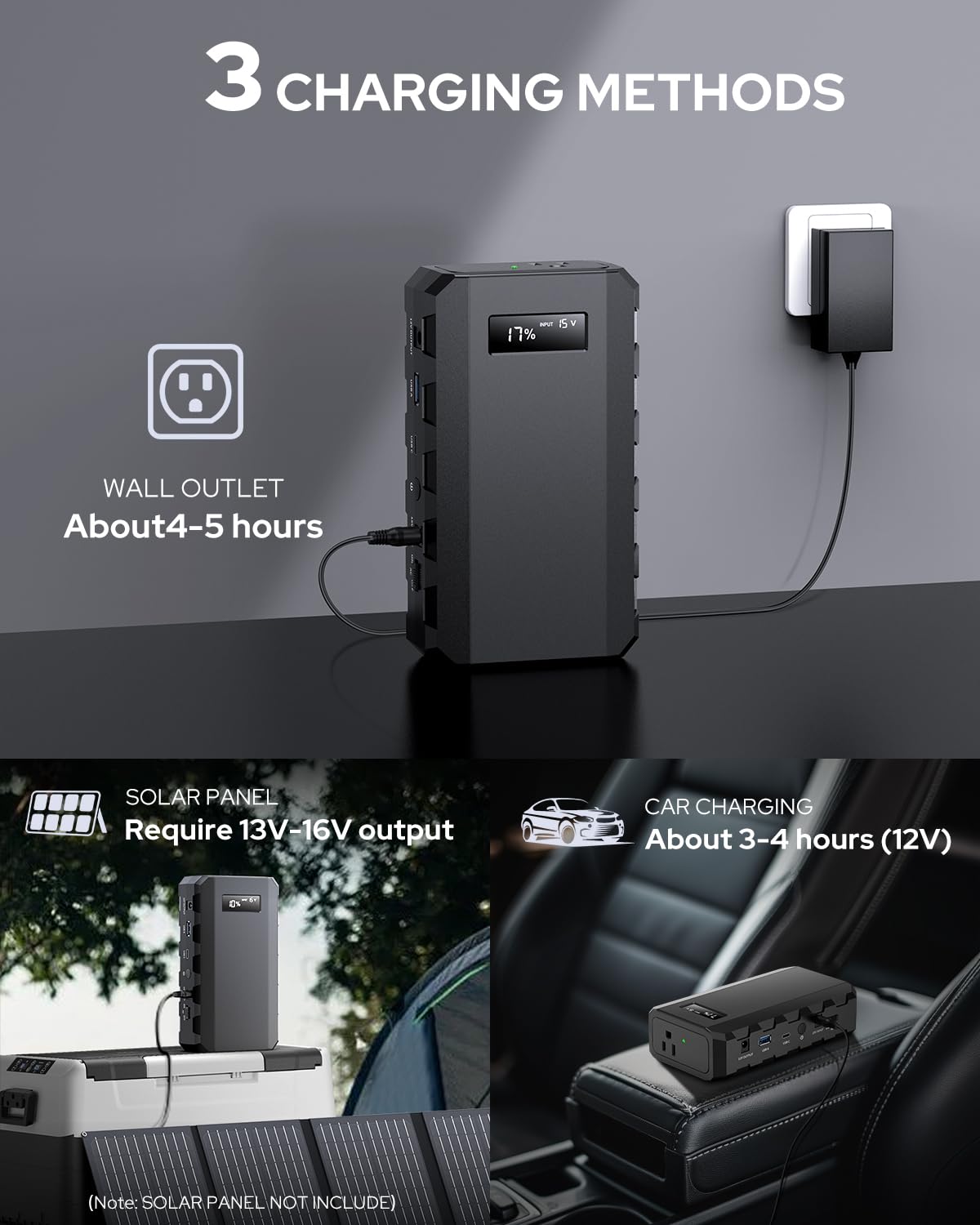 Apowking Power Bank with AC Outlet, 65W Portable Laptop Battery Bank Fast Charging, 88.8Wh 24000mah Power Station for Outdoor Camping PowerBank Travel Home Power Backup