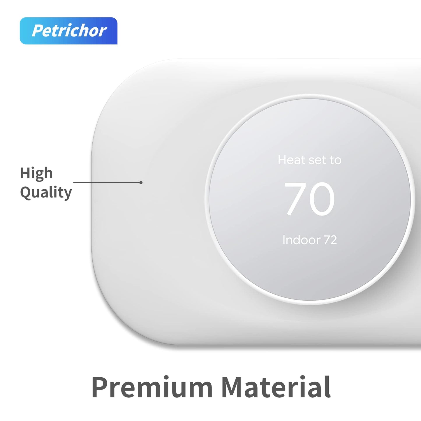 Compatible with Google Thermostat 2020 Wall Plate Cover - Petrichor Nest Thermostat Trim Kit, Made for Google Nest Thermostat 2020, Cover Imperfections Easy to Install - White（2 Pack）